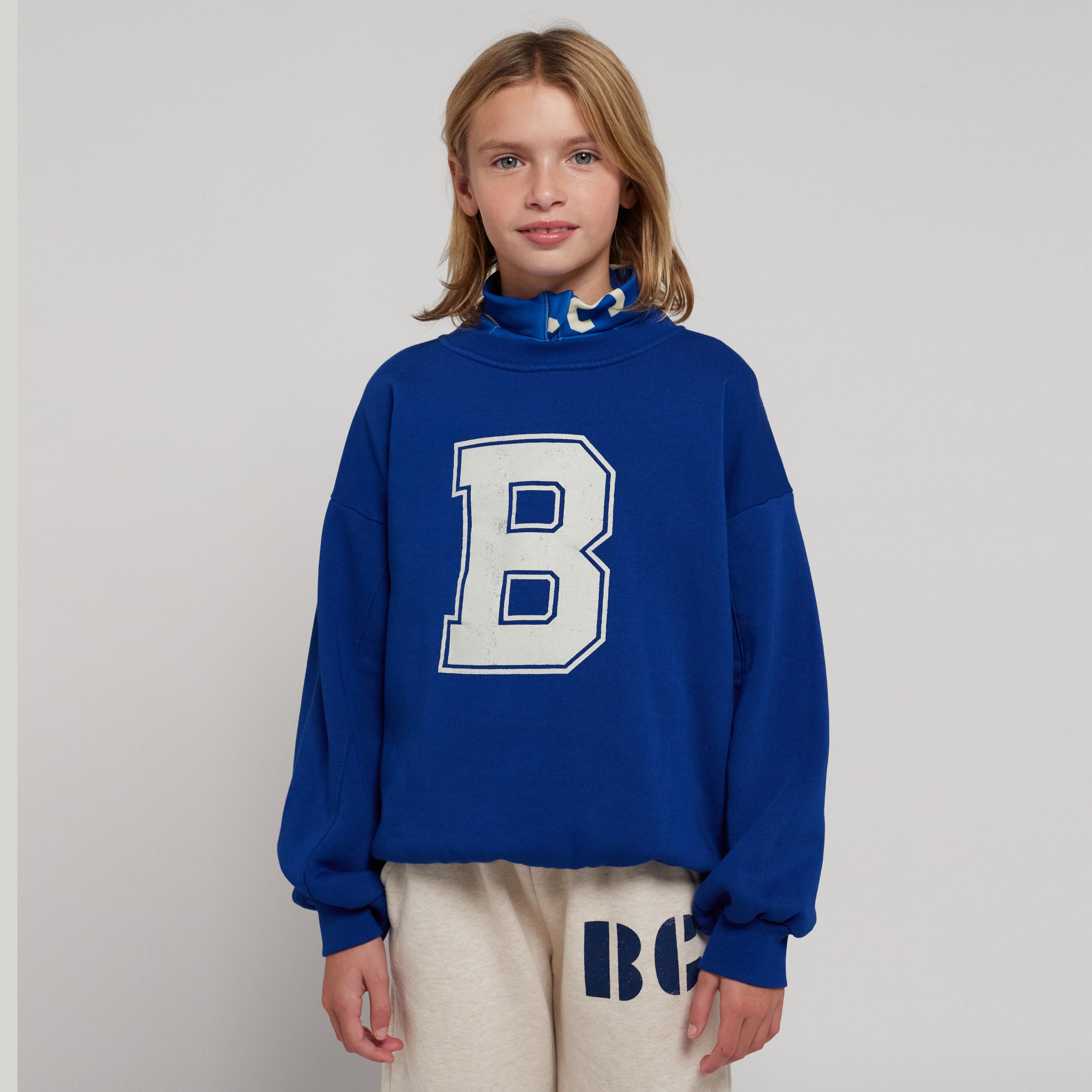 Boys & Girls Blue Logo Cotton Sweatshirt