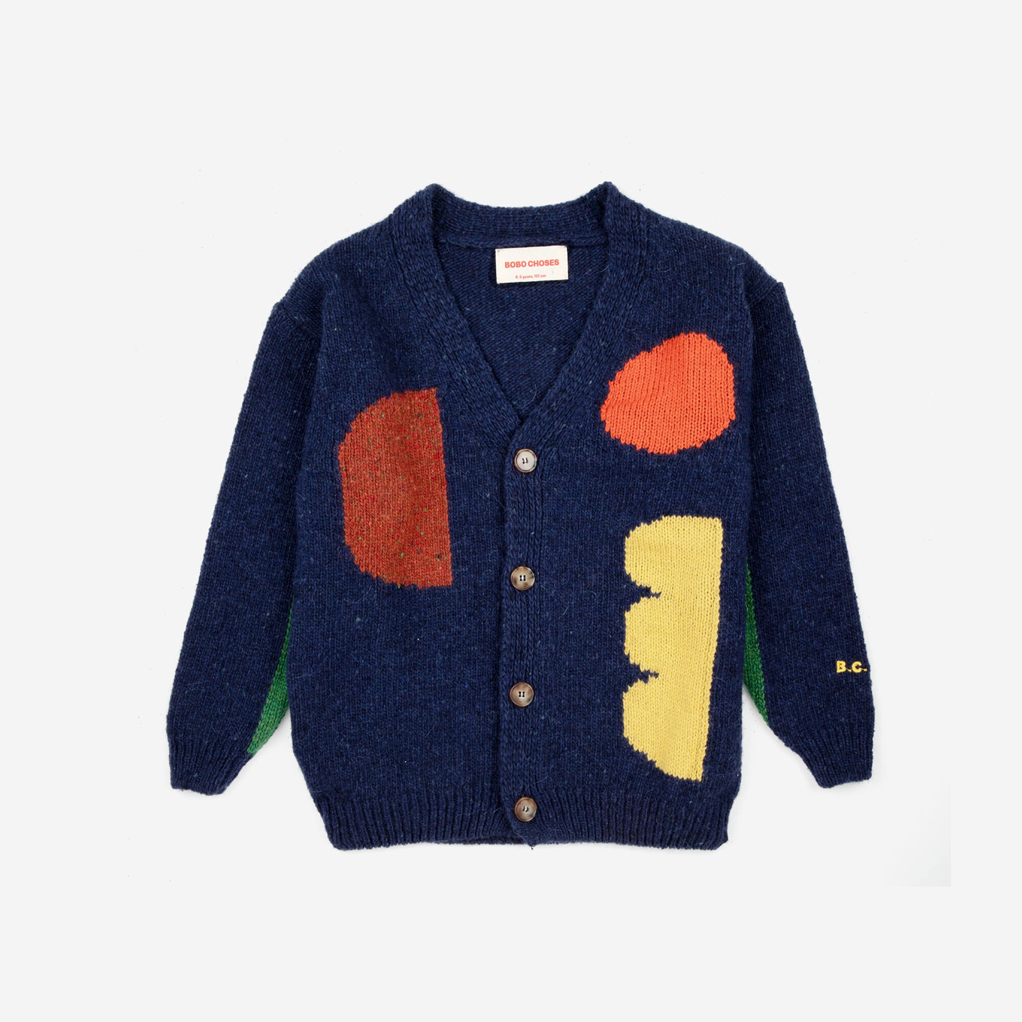 Boys & Girls Navy Wool Cardigan