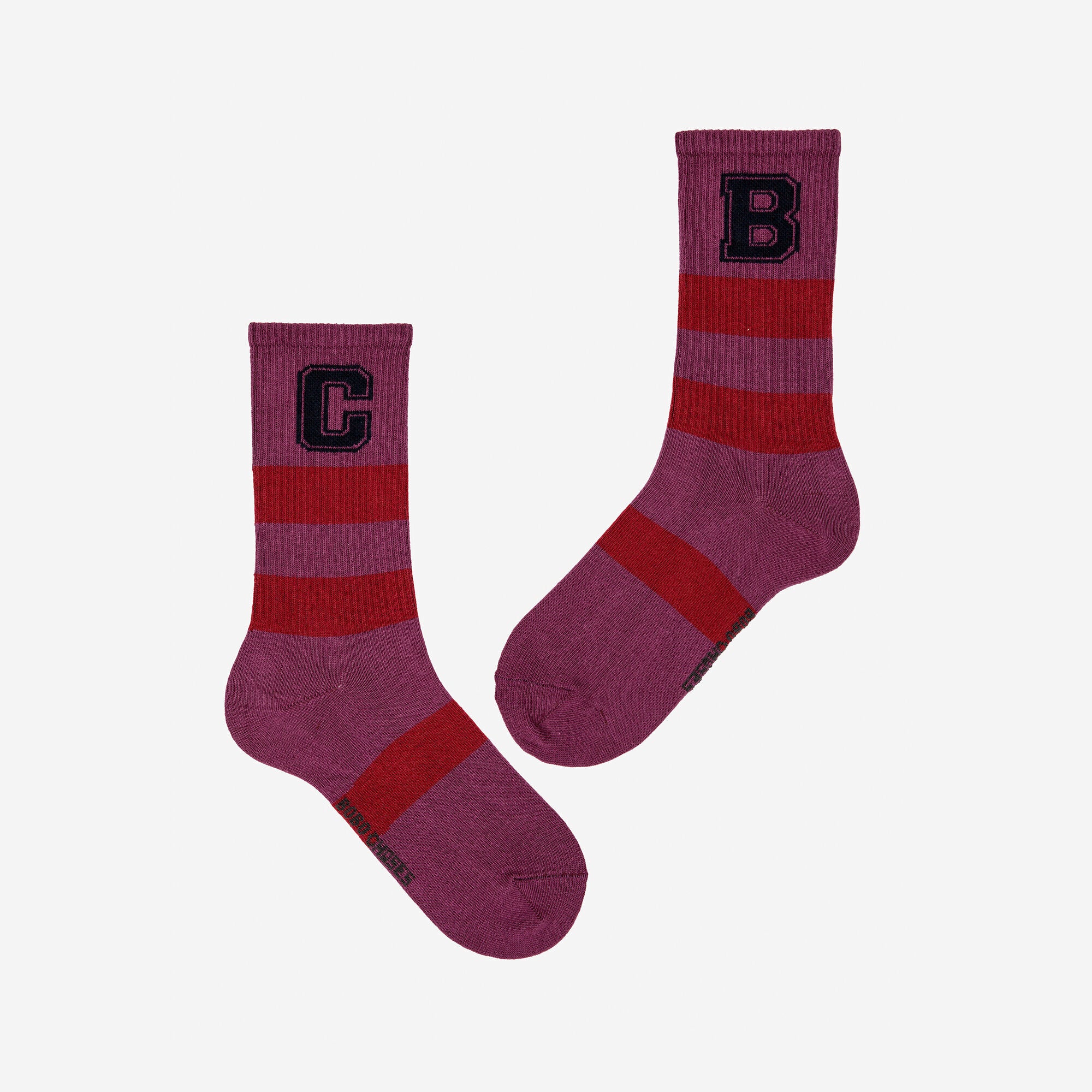 Boys & Girls Purple Logo Cotton Socks