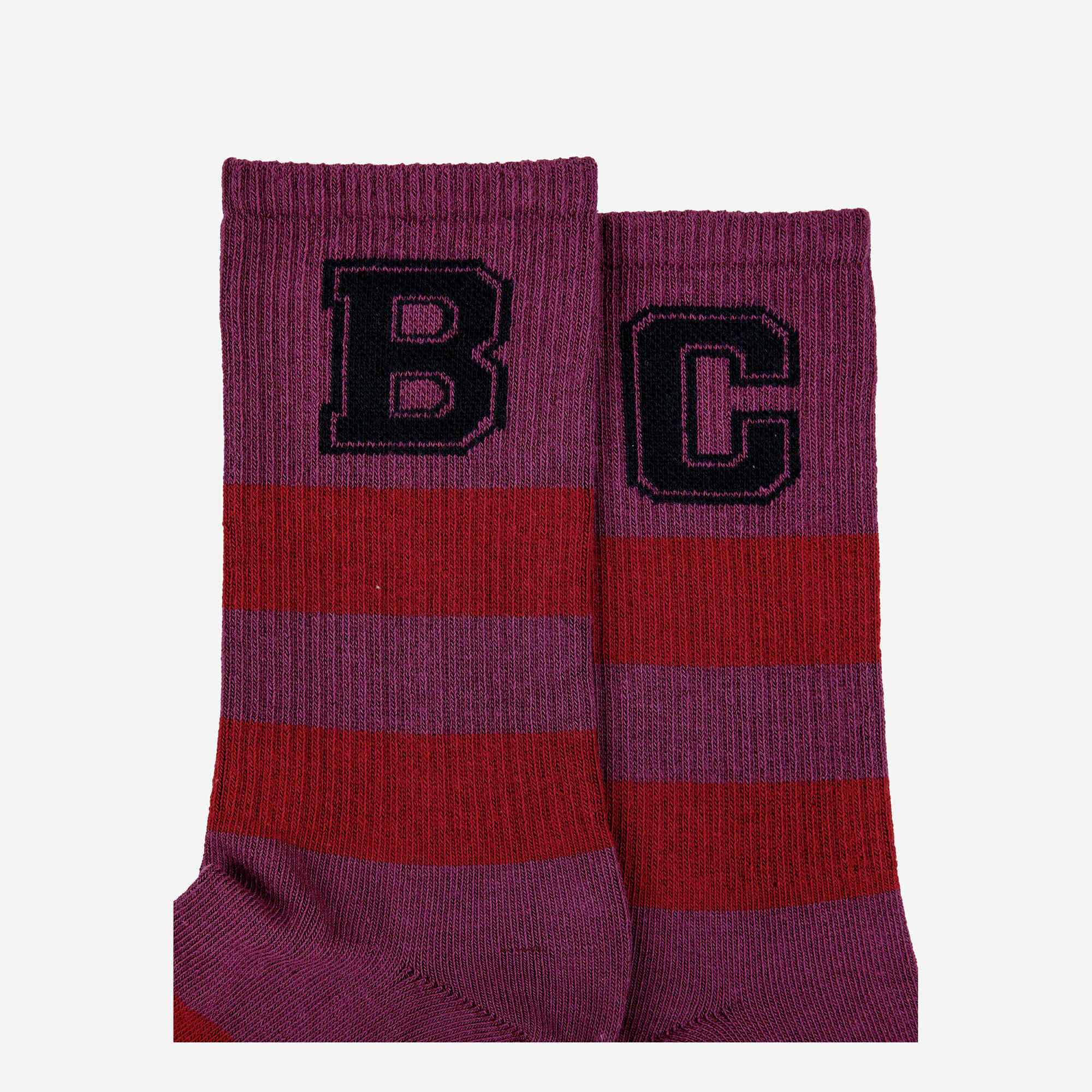 Boys & Girls Purple Logo Cotton Socks