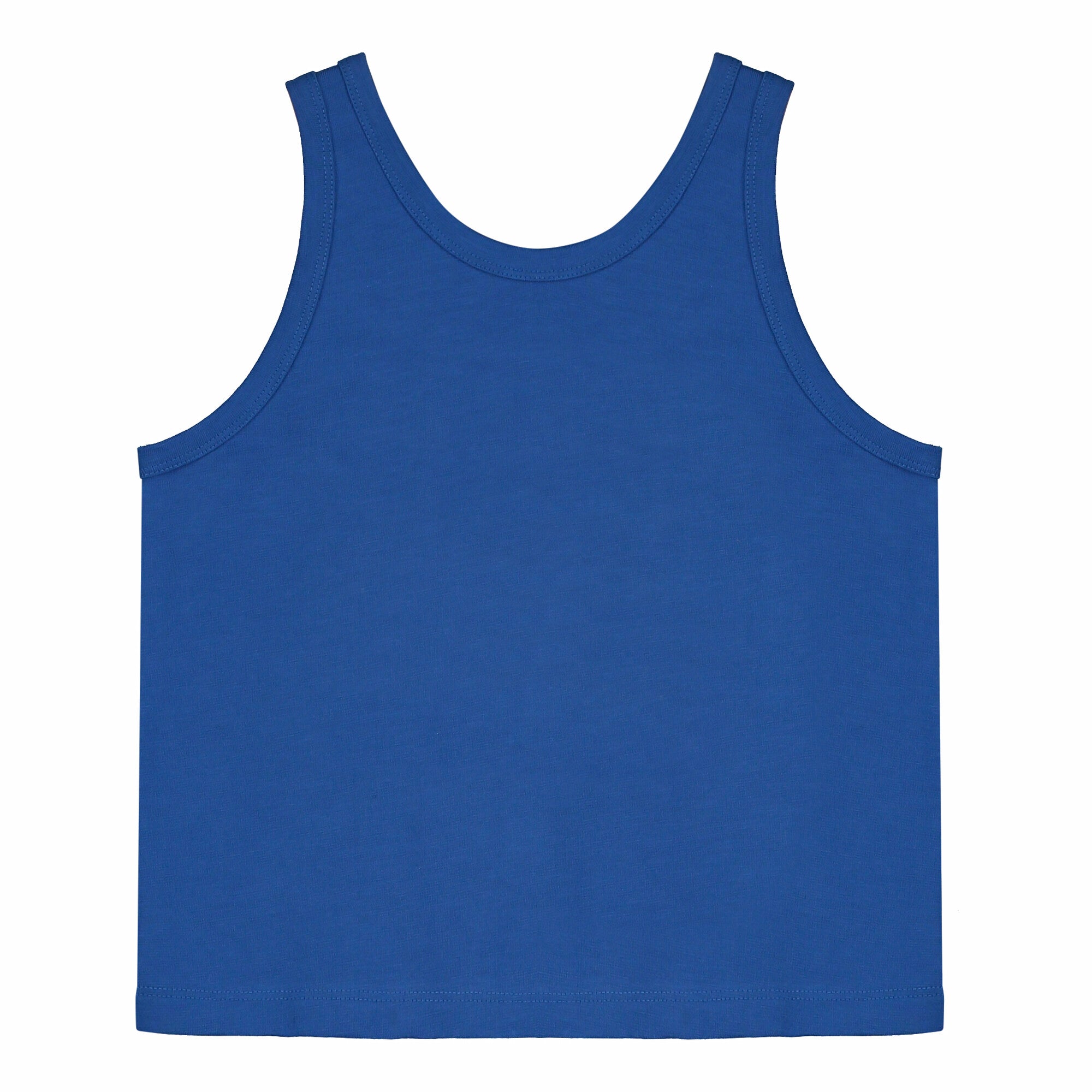 Boys & Girls Blue Printed Cotton Vest