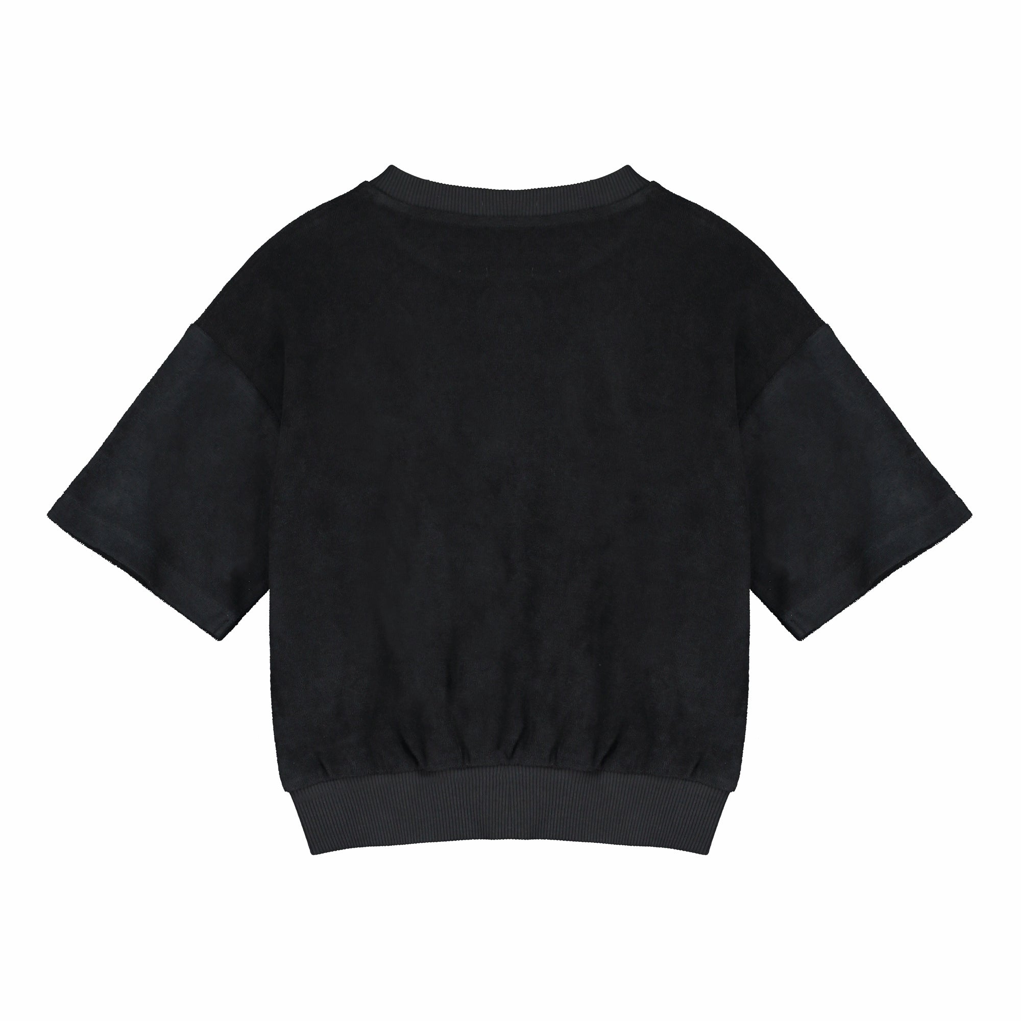 Boys & Girls Black Logo Cotton Sweatshirt