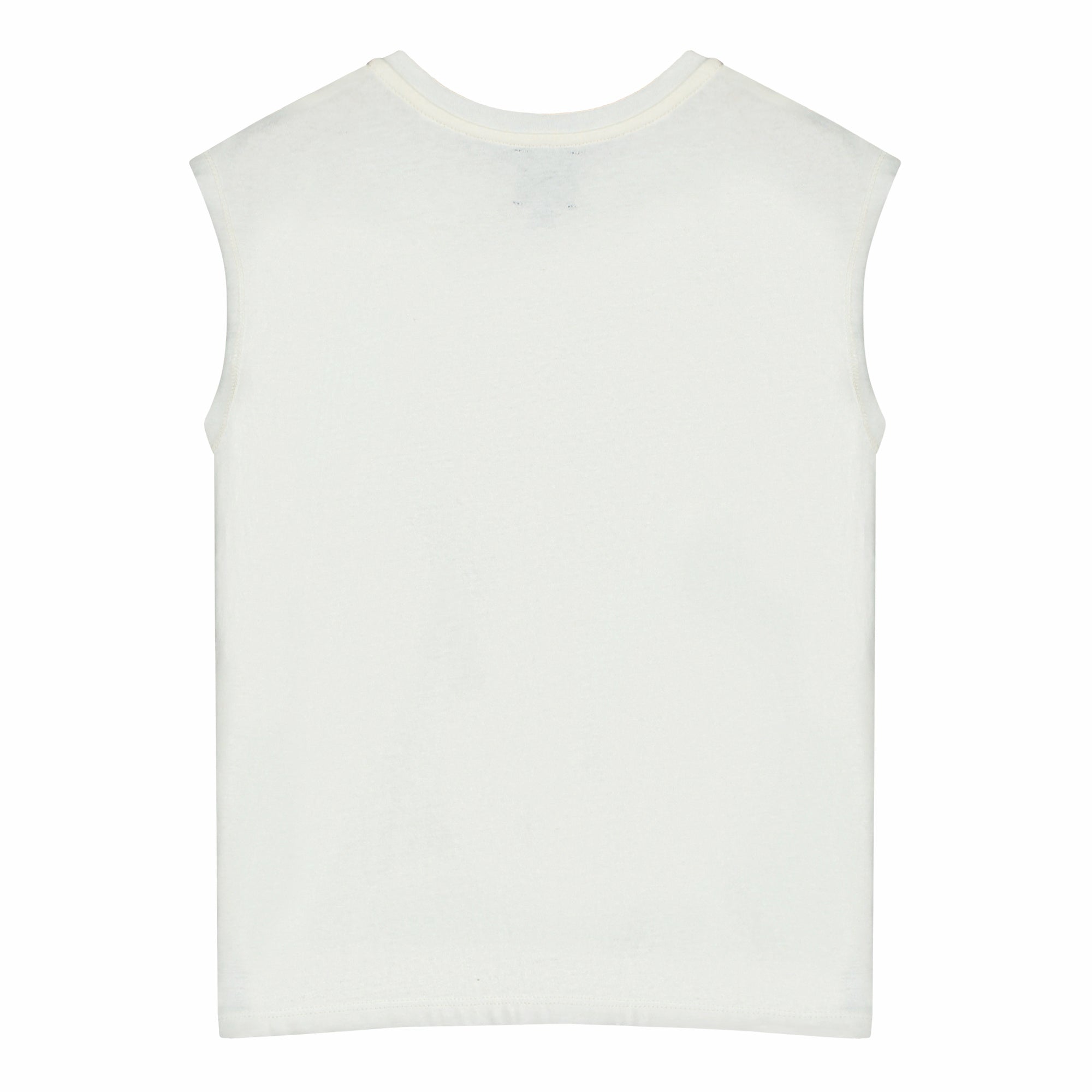 Boys & Girls White Printed Cotton Vest