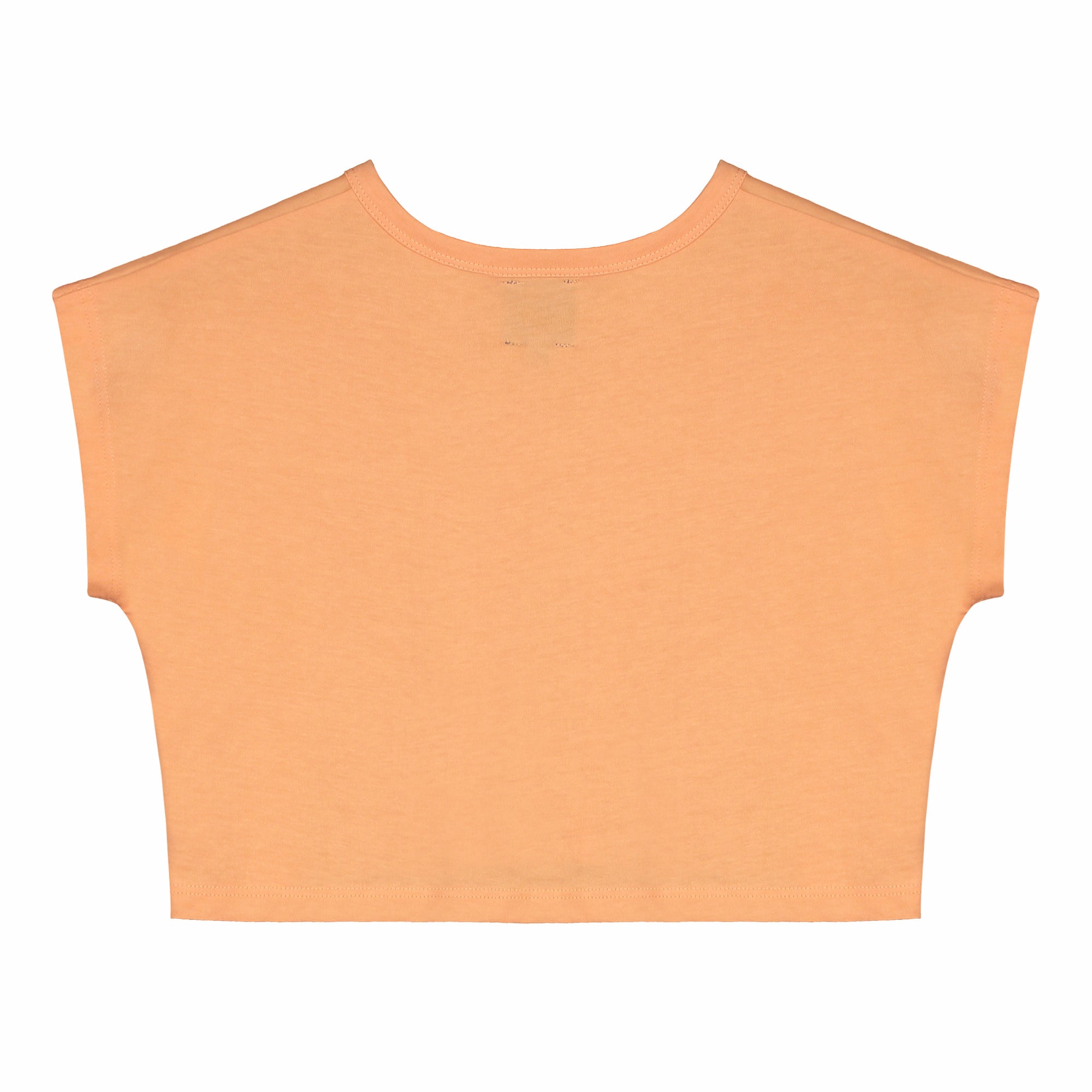 Girls Orange Logo Cotton T-Shirt