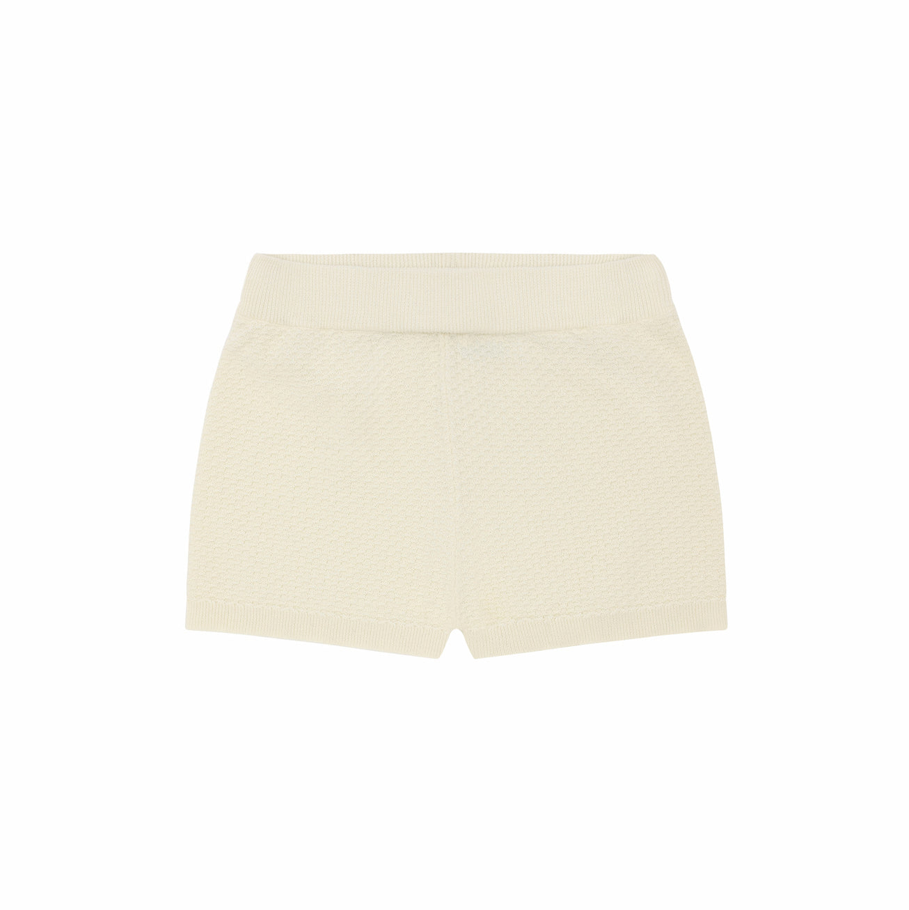 Boys & Girls White Cotton Shorts