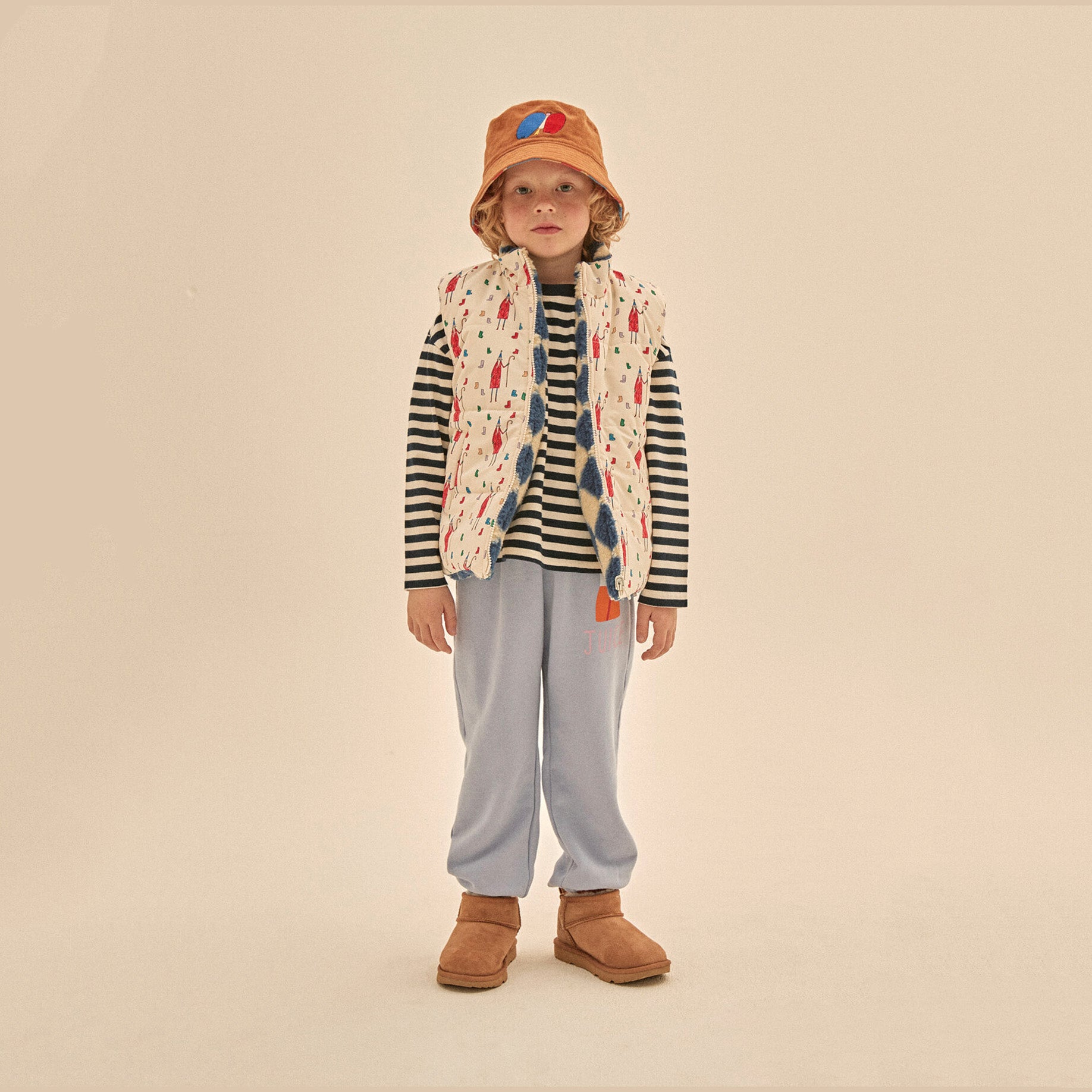 Boys & Girls Navy Stripes Cotton T-Shirt