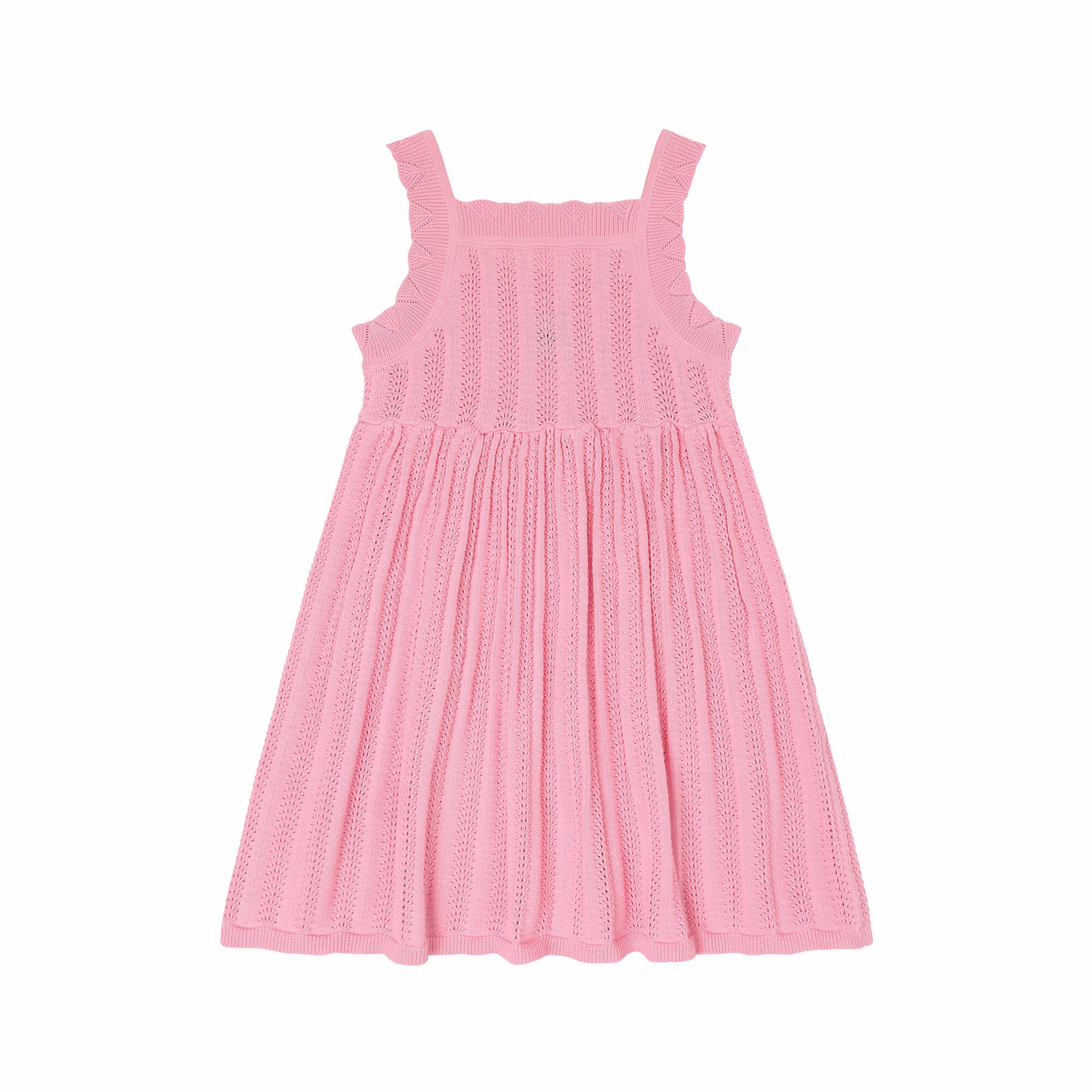 Girls Candy Pink Cotton Knit Dress