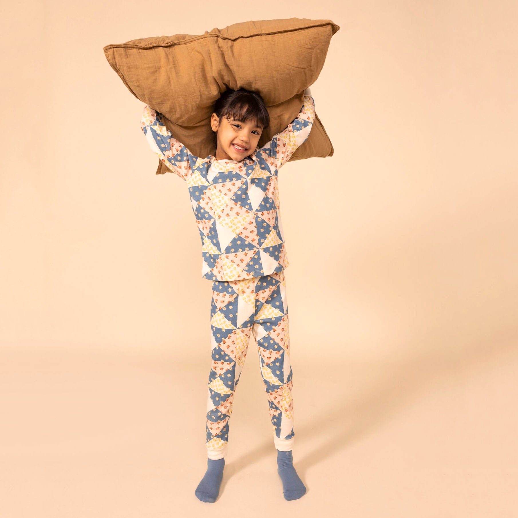 Girls Multicolor Floral Cotton Nightwear Set