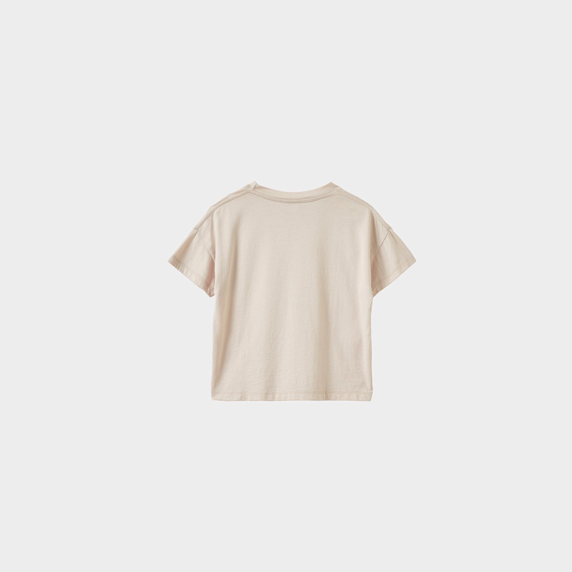 Boys & Girls Beige Cotton T-Shirt