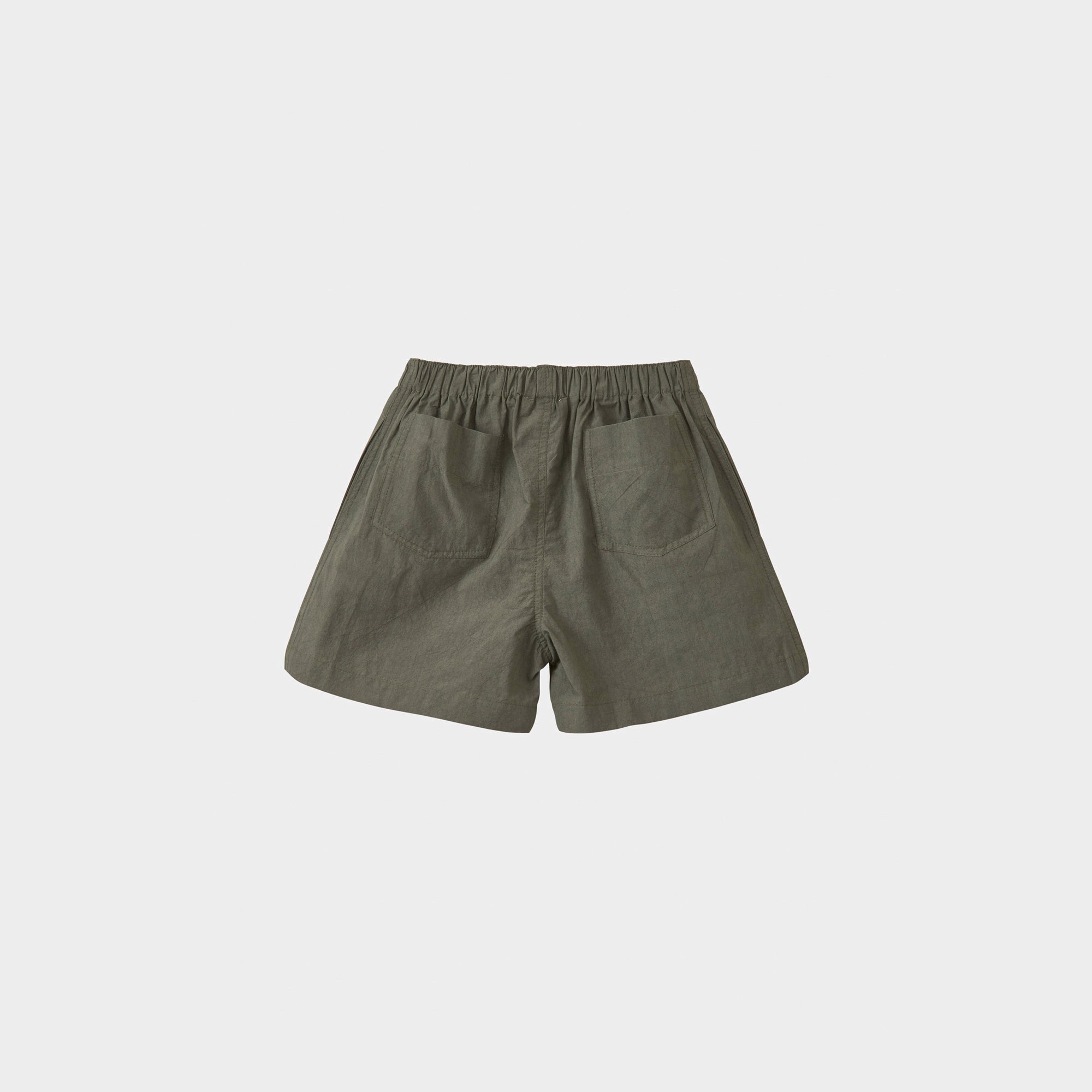 Boys & Girls Dark Green Cotton Shorts