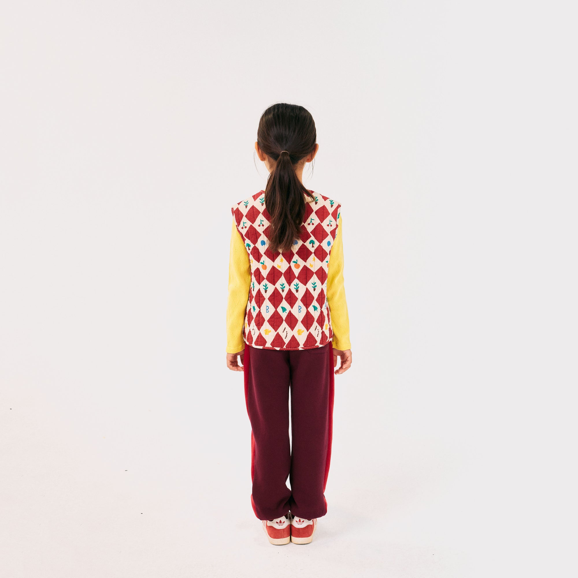 Boys & Girls Red Check Padded Gilet