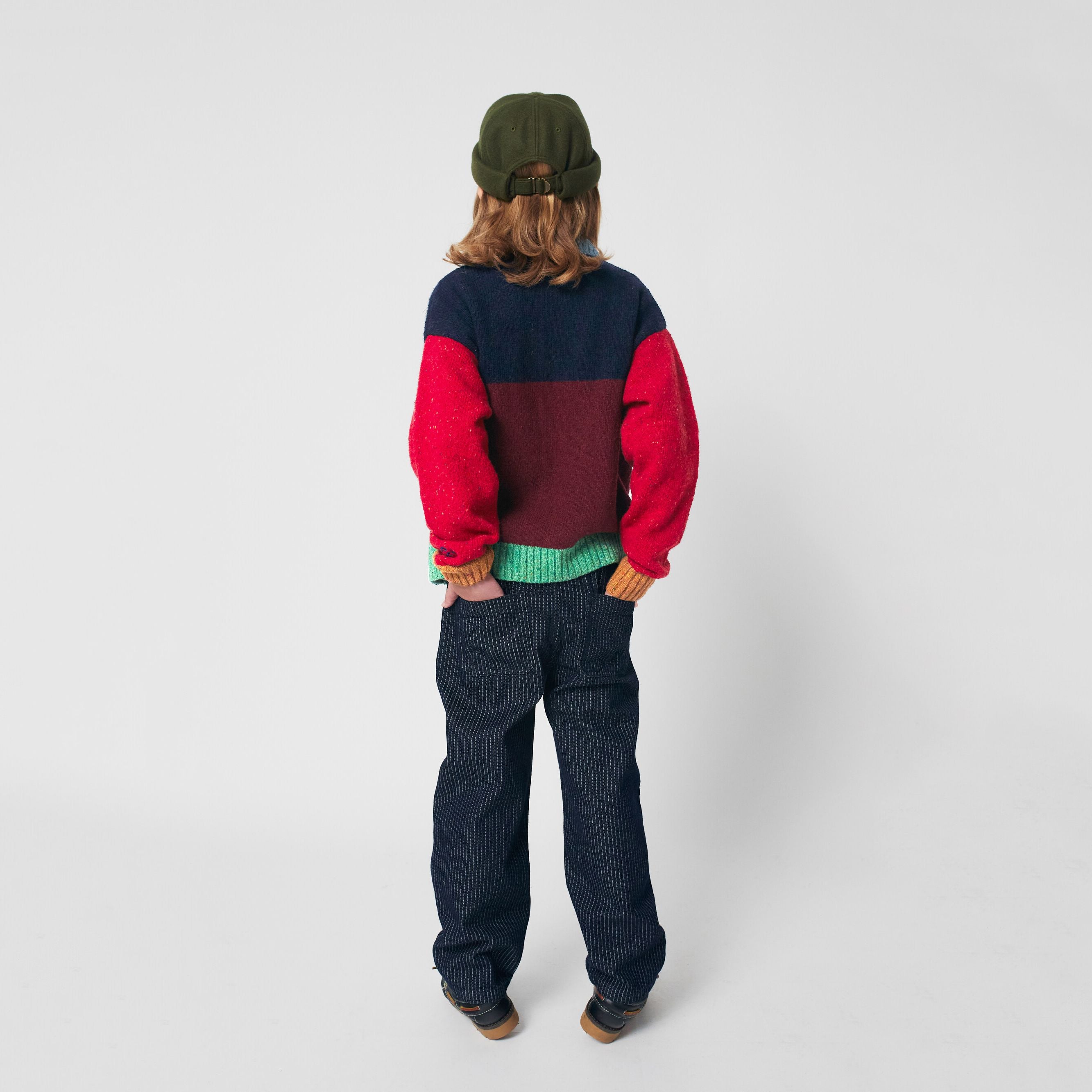 Boys Multicolor Wool Knit Cardigan