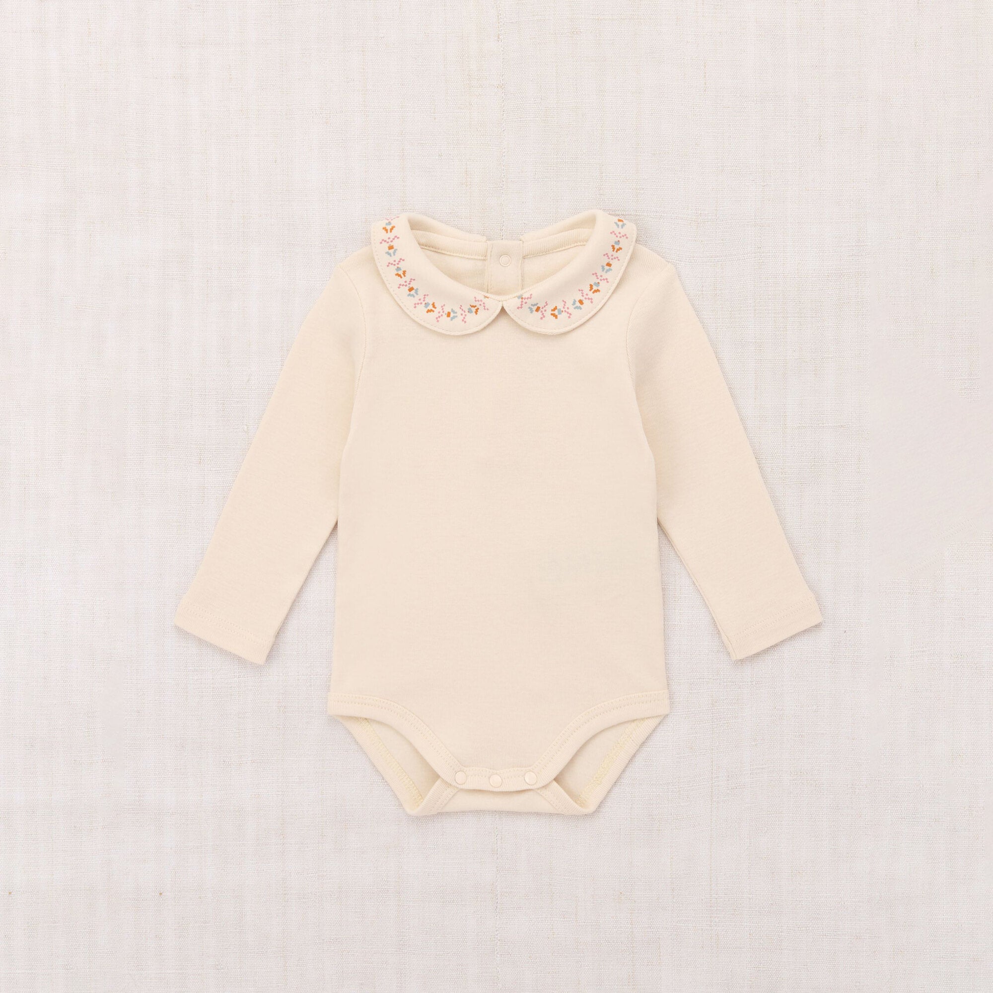 Baby Girls White Cotton Babysuit