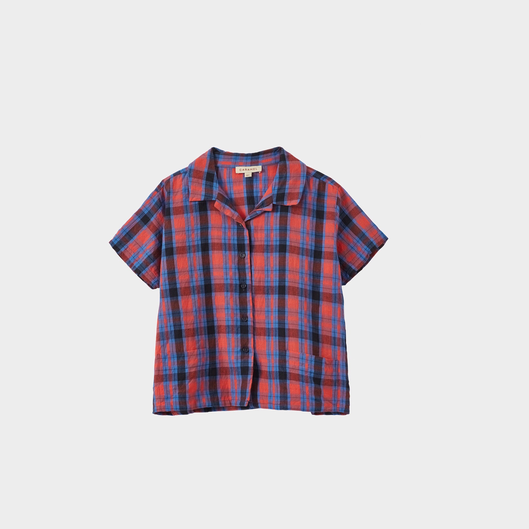 Boys & Girls Blue Check Cotton Shirt