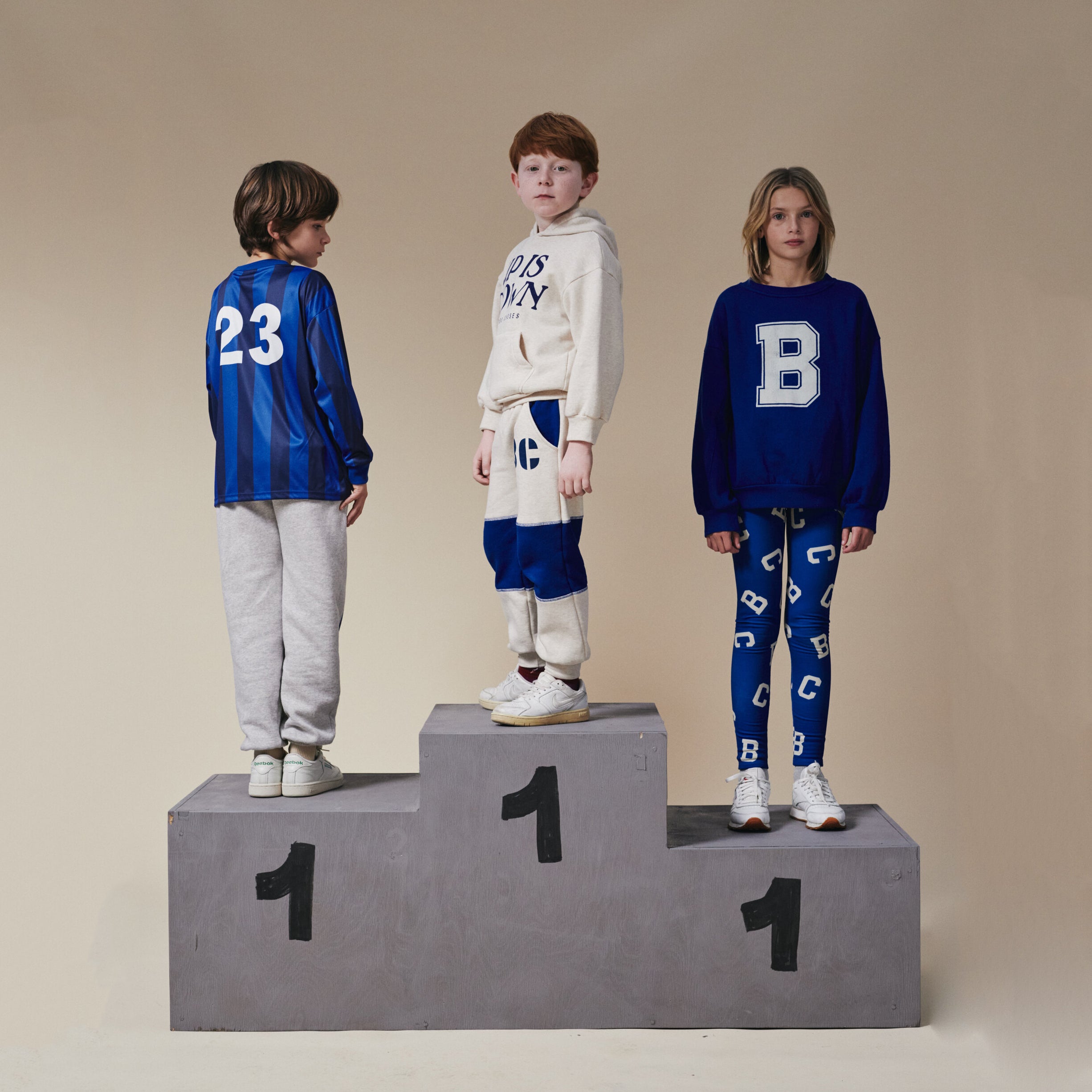 Boys & Girls Blue Stripes Sport T-Shirt
