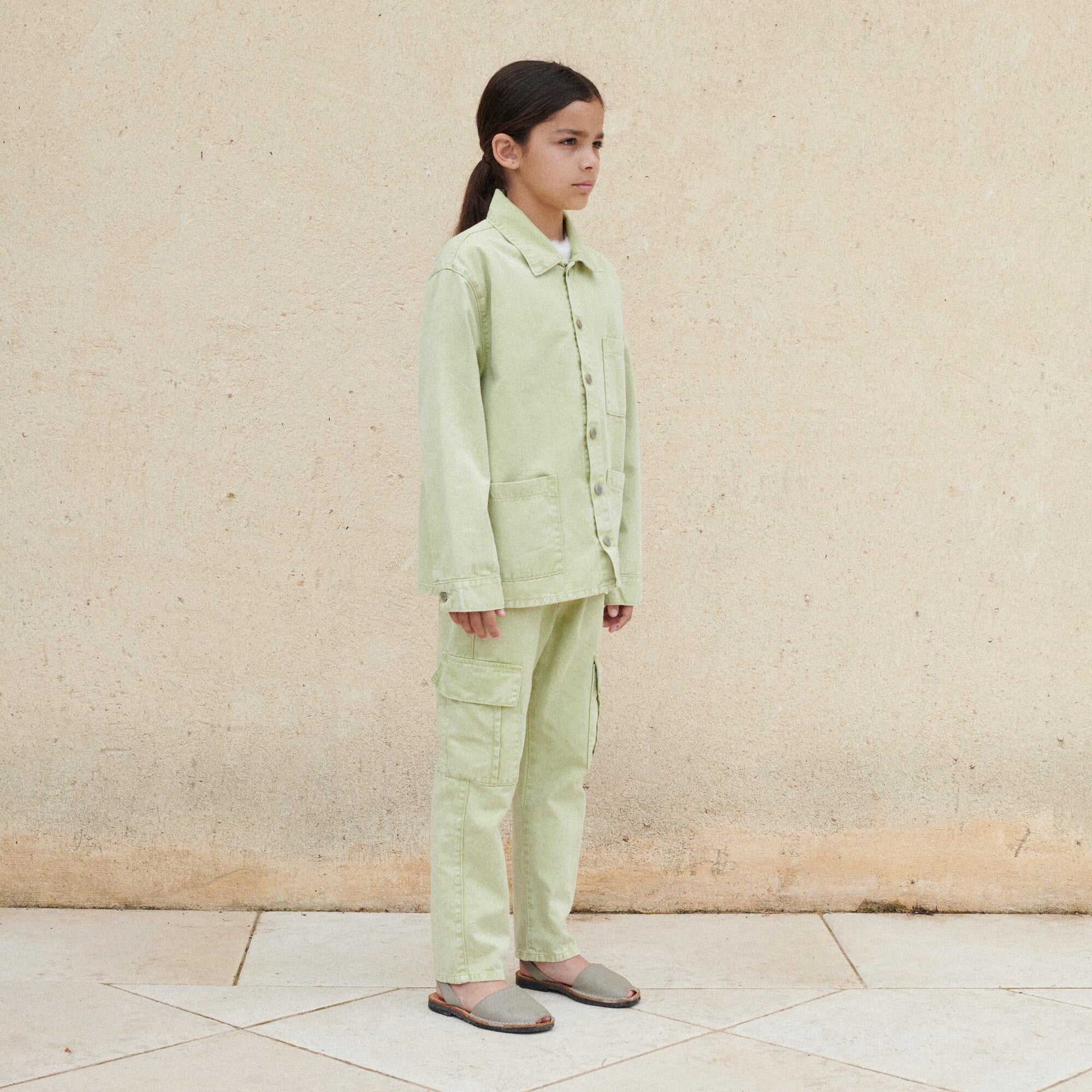 Girls Green Cotton Jacket