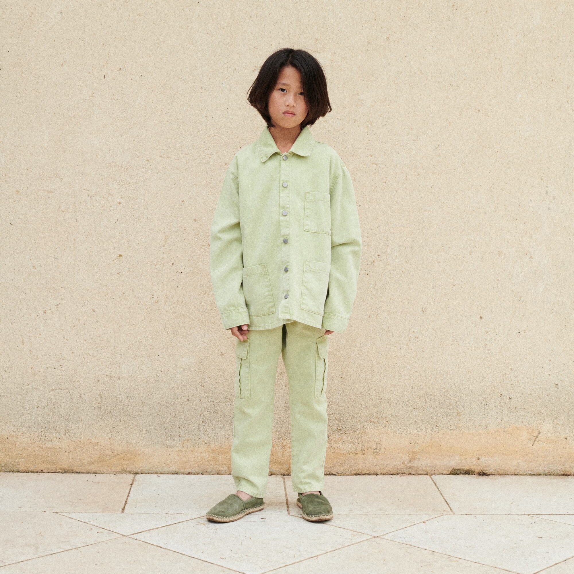 Girls Green Cotton Jacket