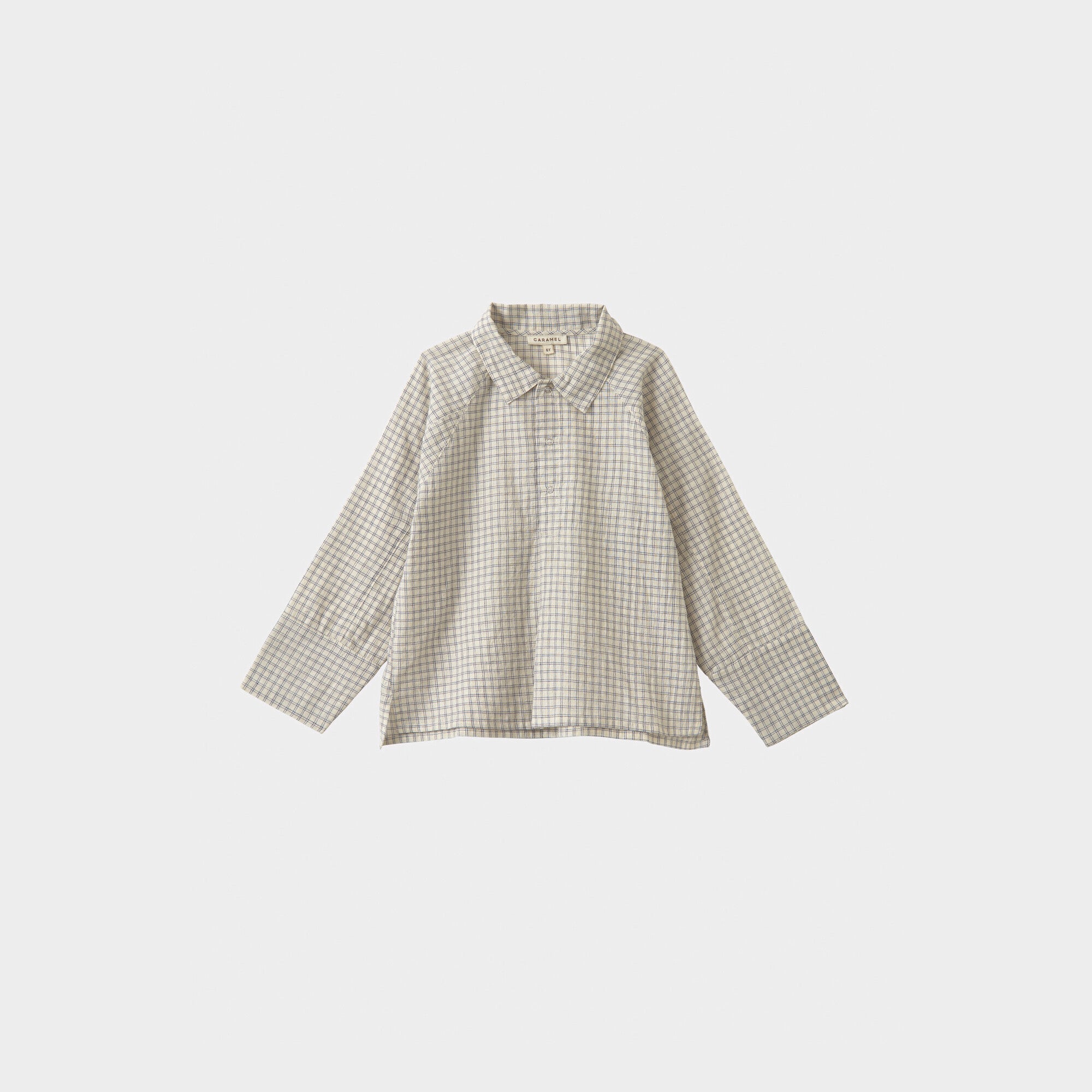 Boys & Girls White Check Cotton Shirt