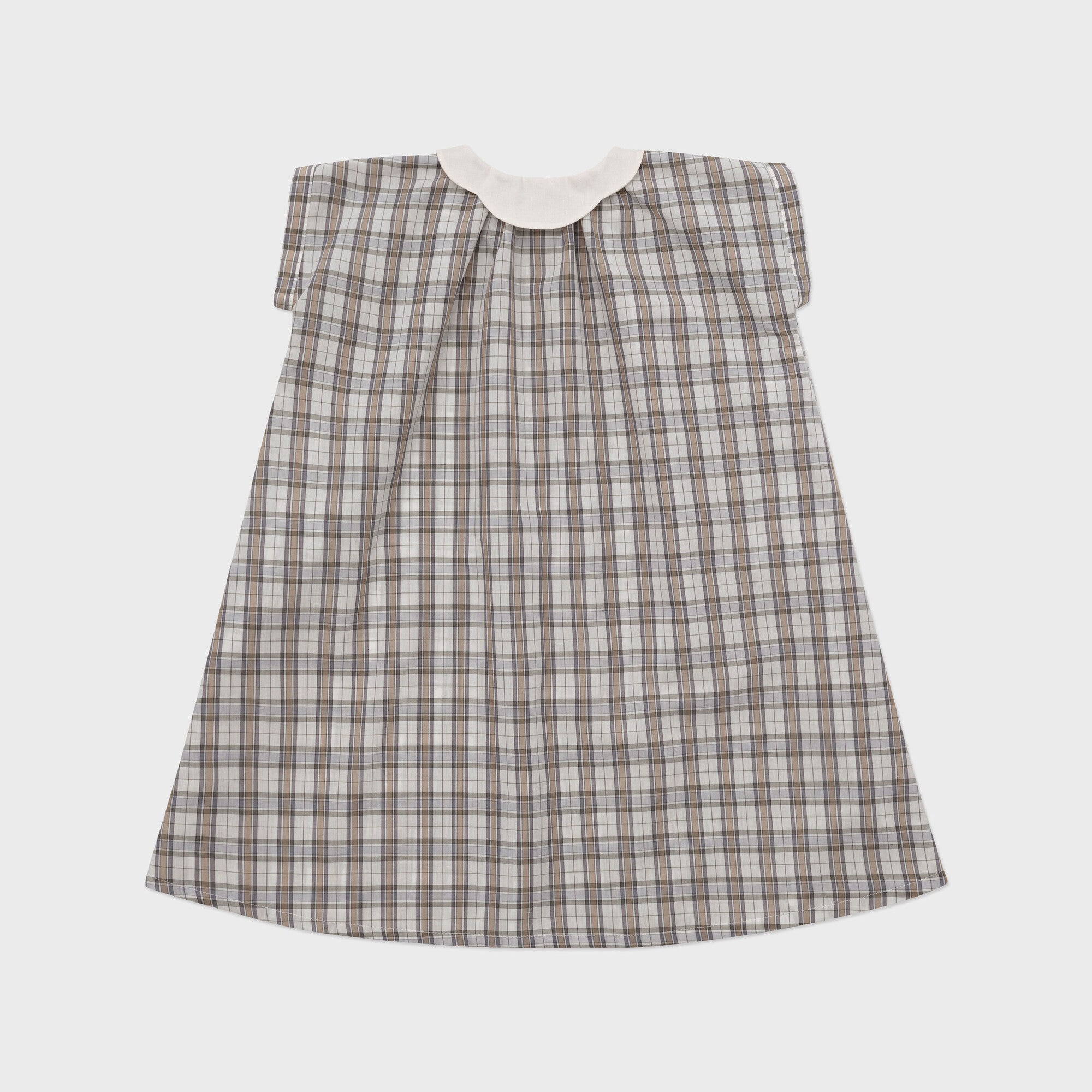 Girls Grey Check Dress