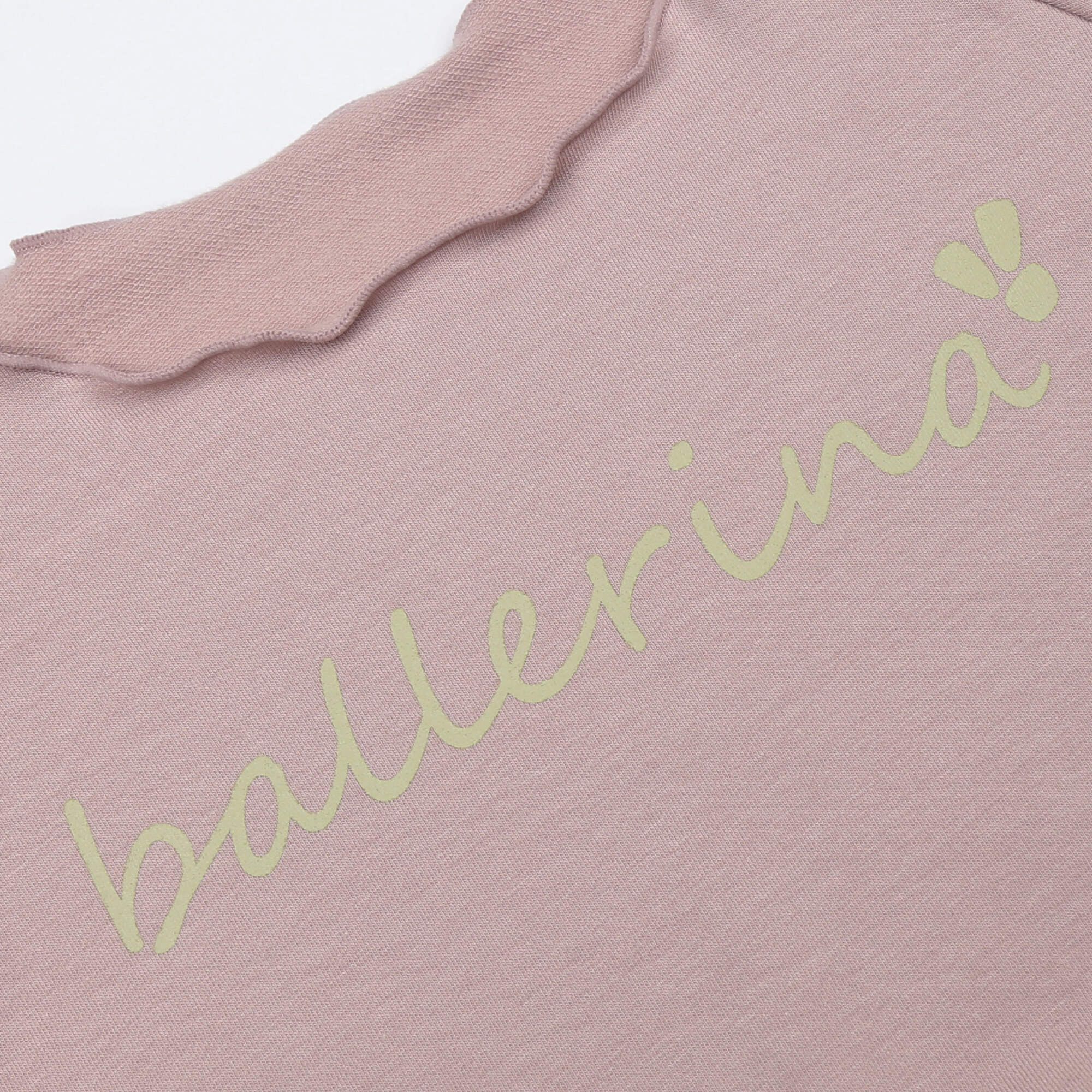 Girls Pink Ballet Crop T-Shirt
