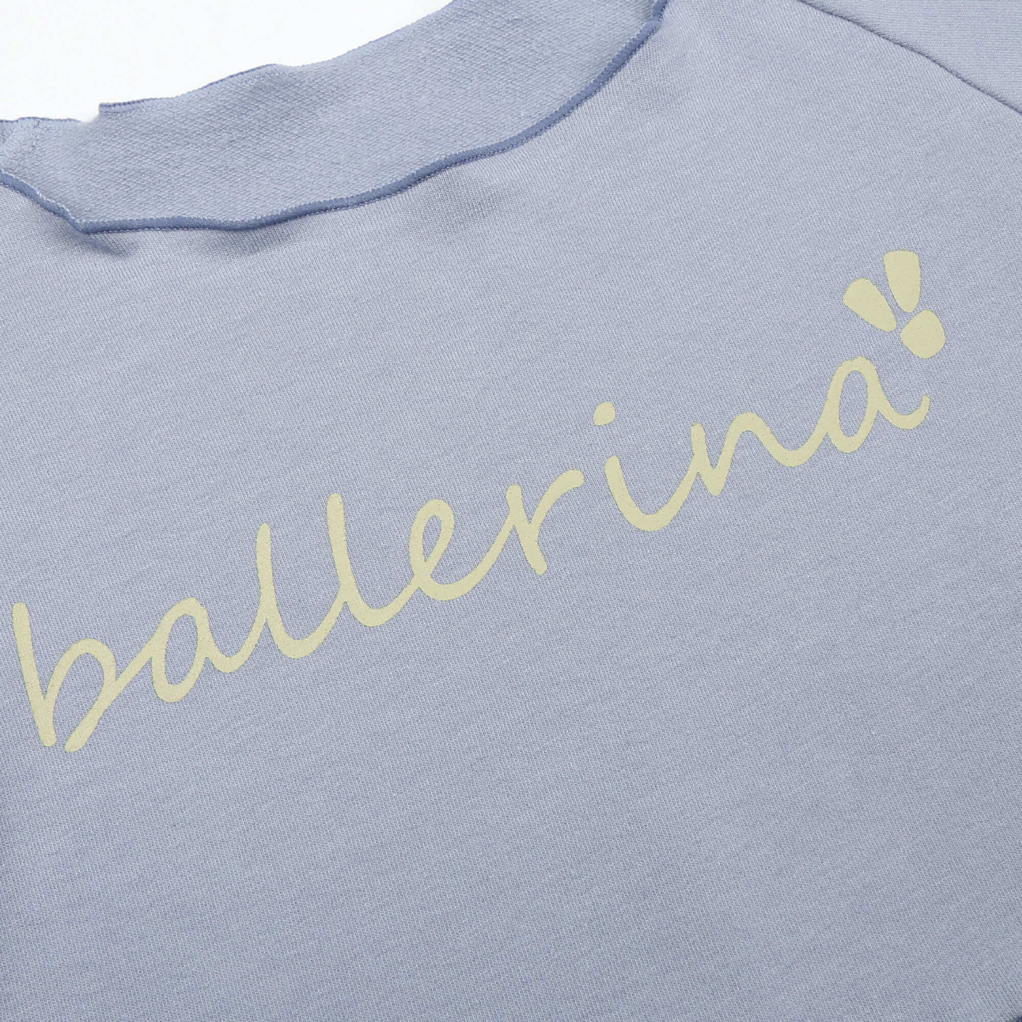 Girls Blue Ballet Crop T-Shirt