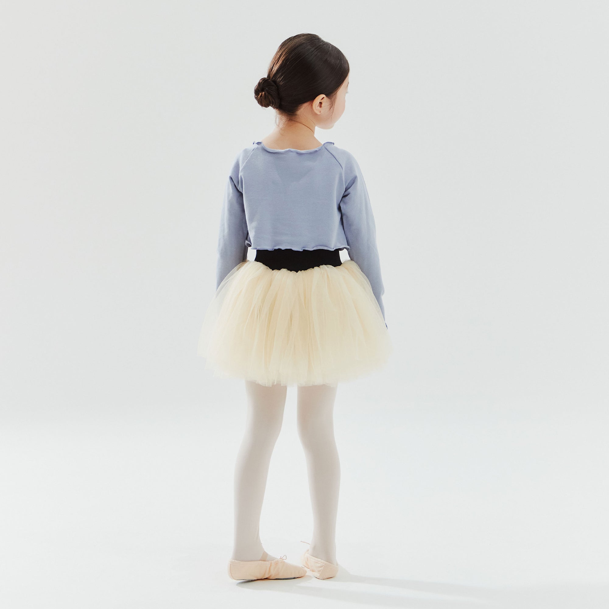 Girls Blue Ballet Crop T-Shirt