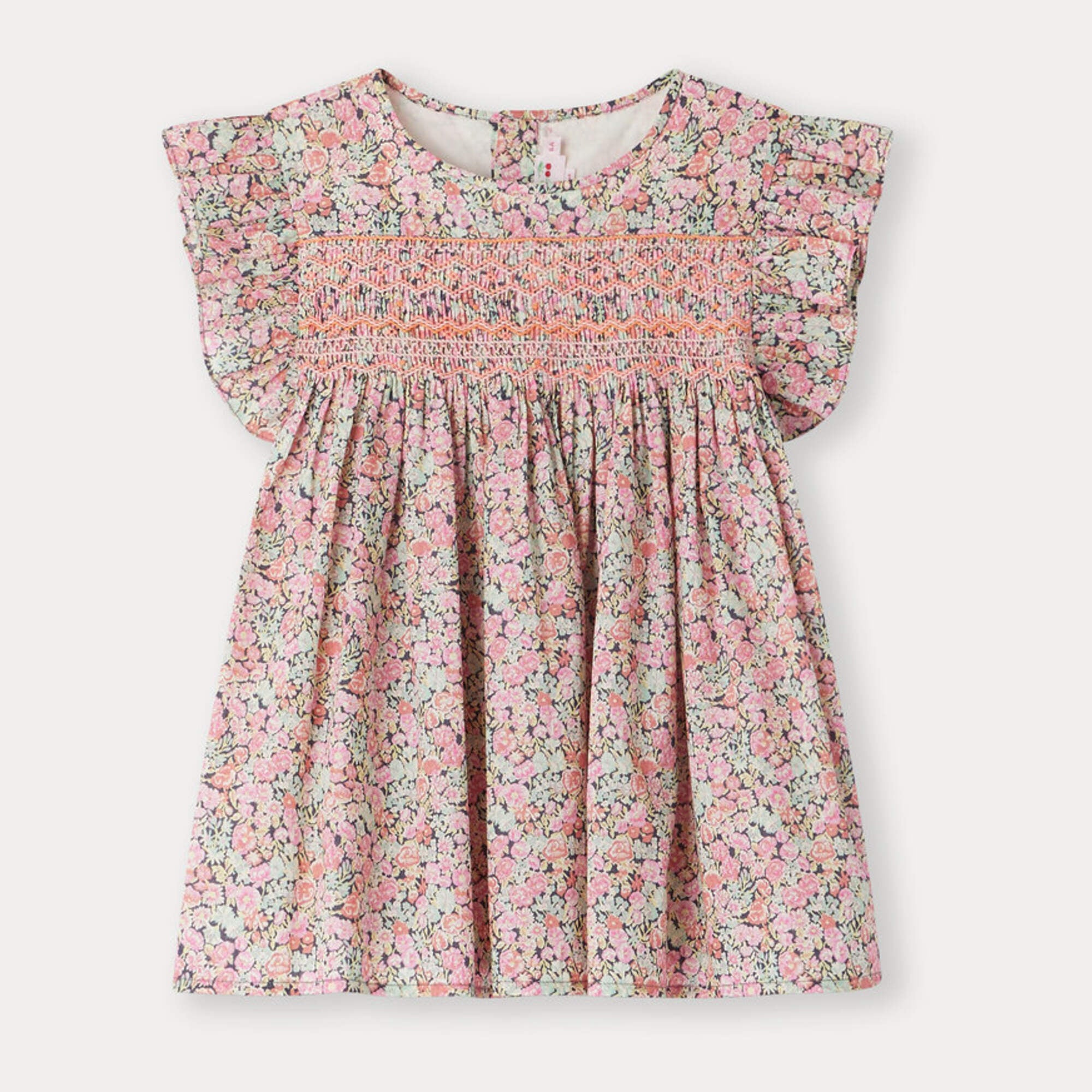 Girls Pink Floral Cotton Top