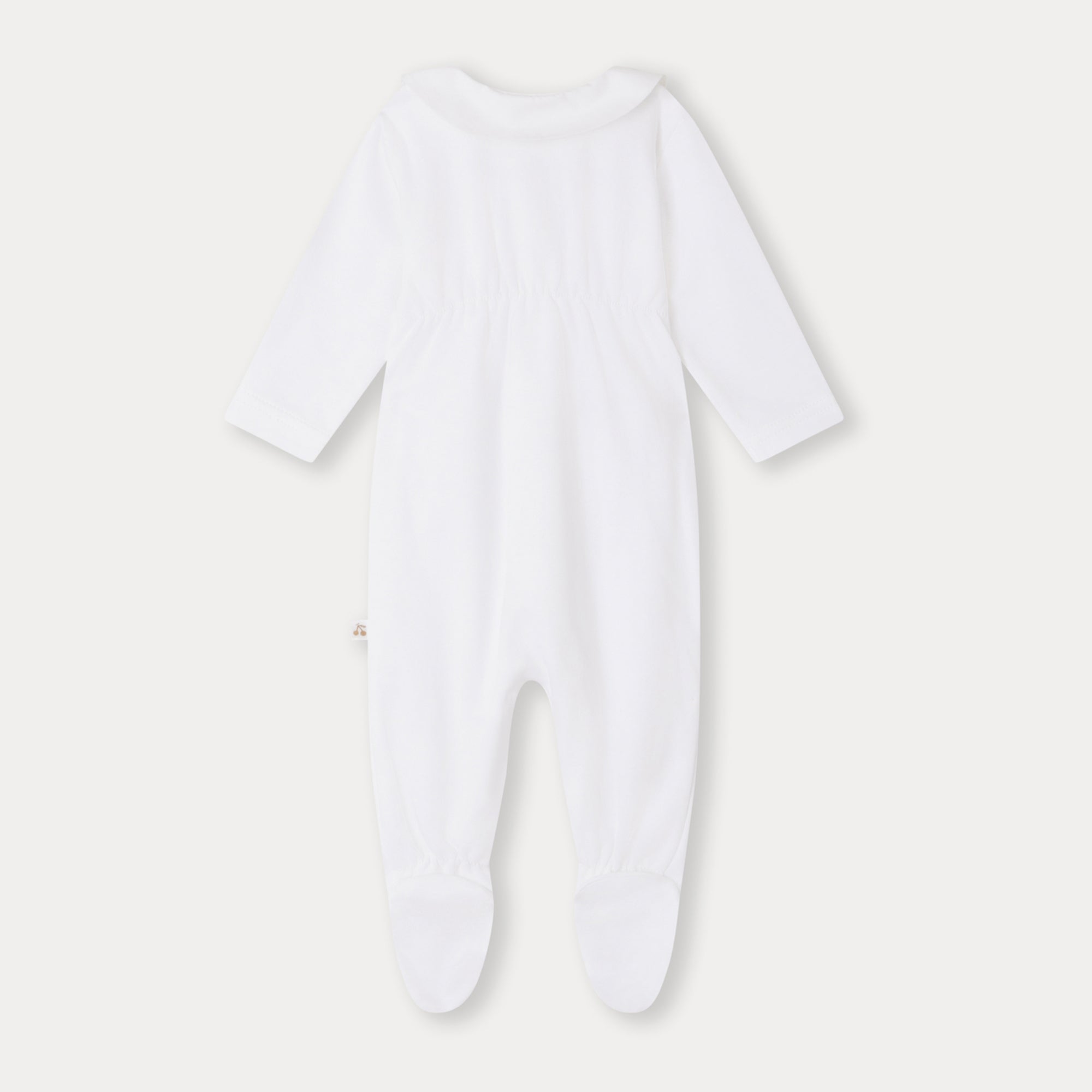 Baby Boys & Girls White Cotton Babysuit