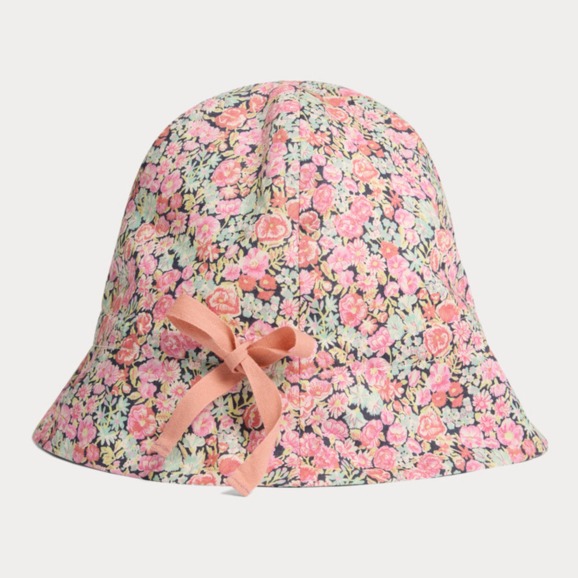 Baby Girls Pink Floral Cotton Hat