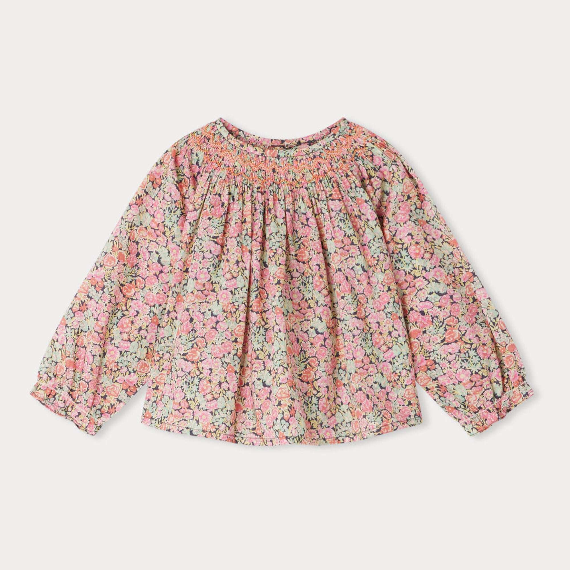 Baby Girls Pink Floral Cotton Top