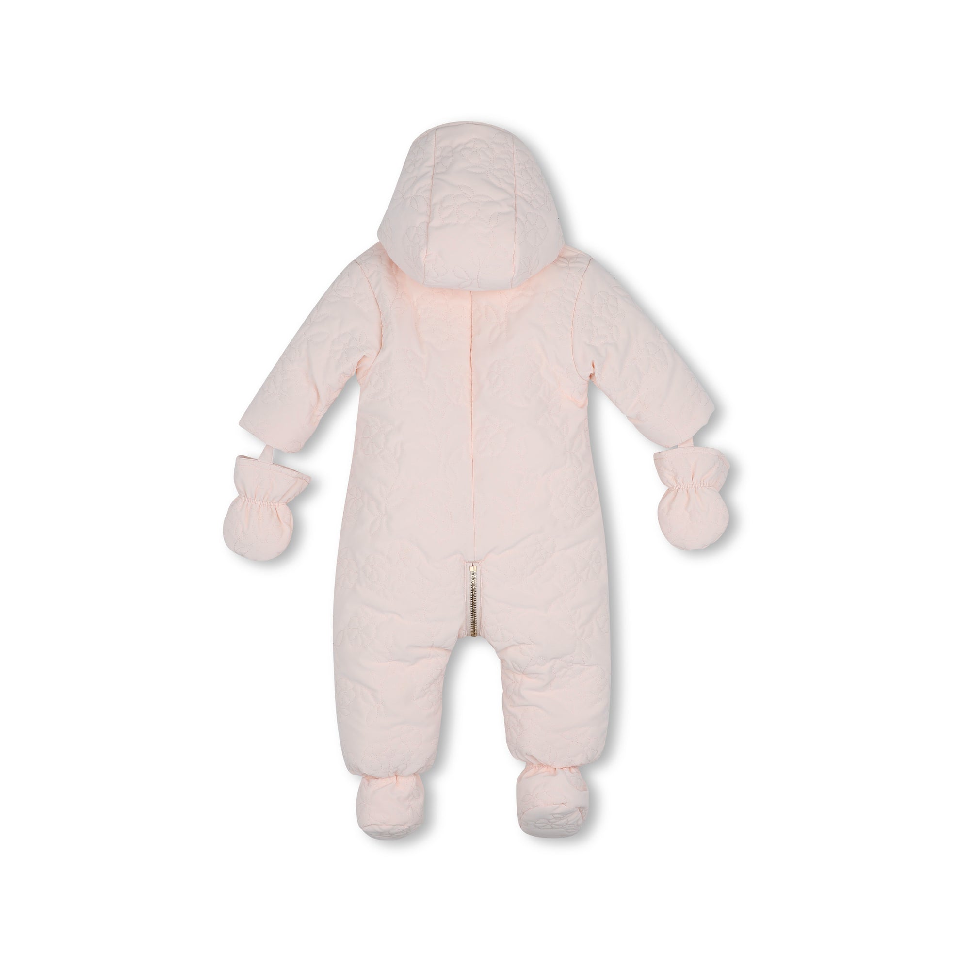 Combinaison matelassée rose clair pour bébés filles