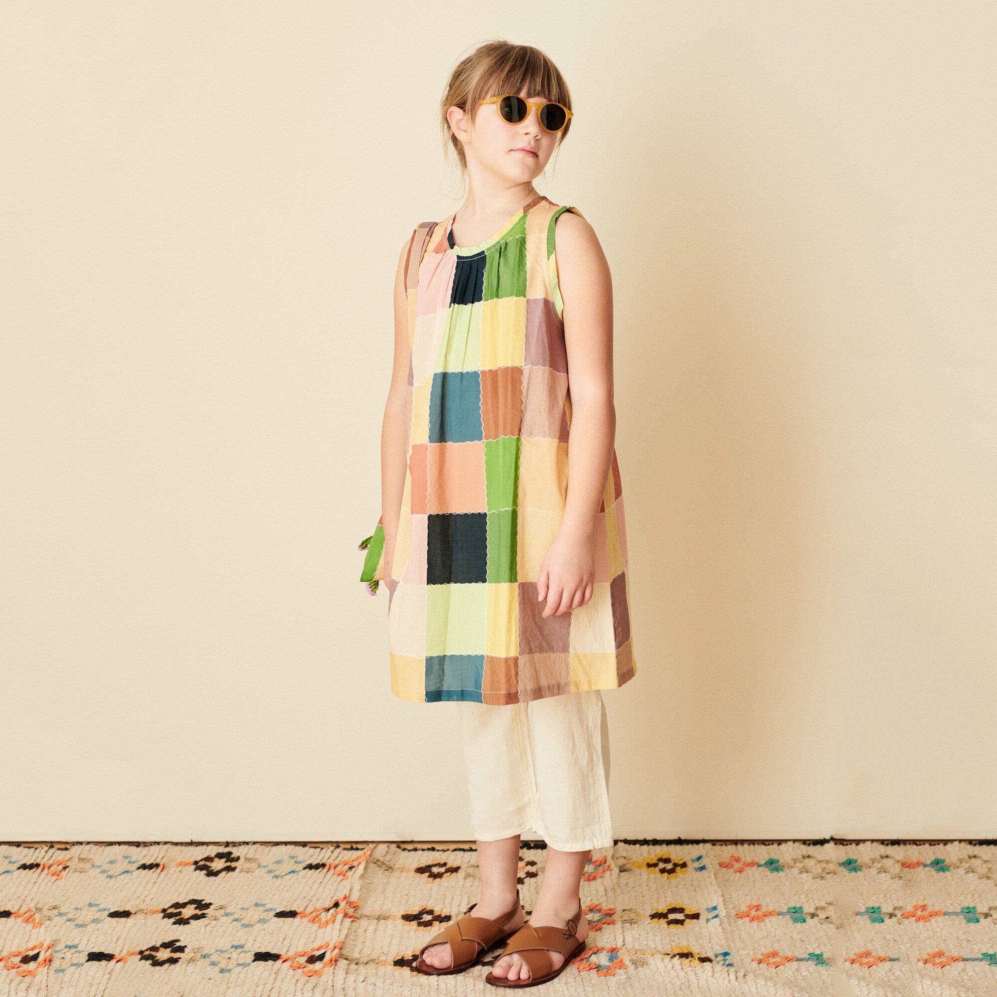 Girls Multicolor Cotton Dress