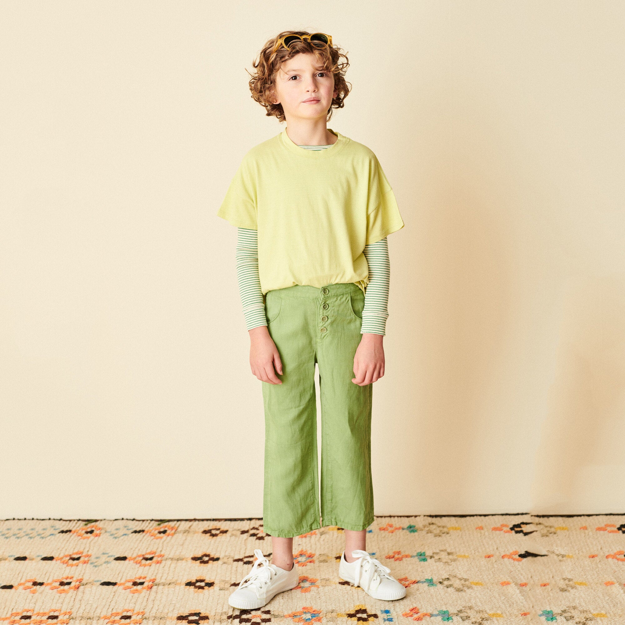 Boys & Girls Yellow Cotton T-Shirt