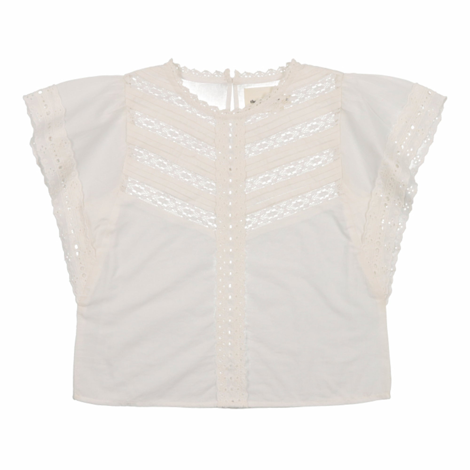Girls White Lace Cotton Top