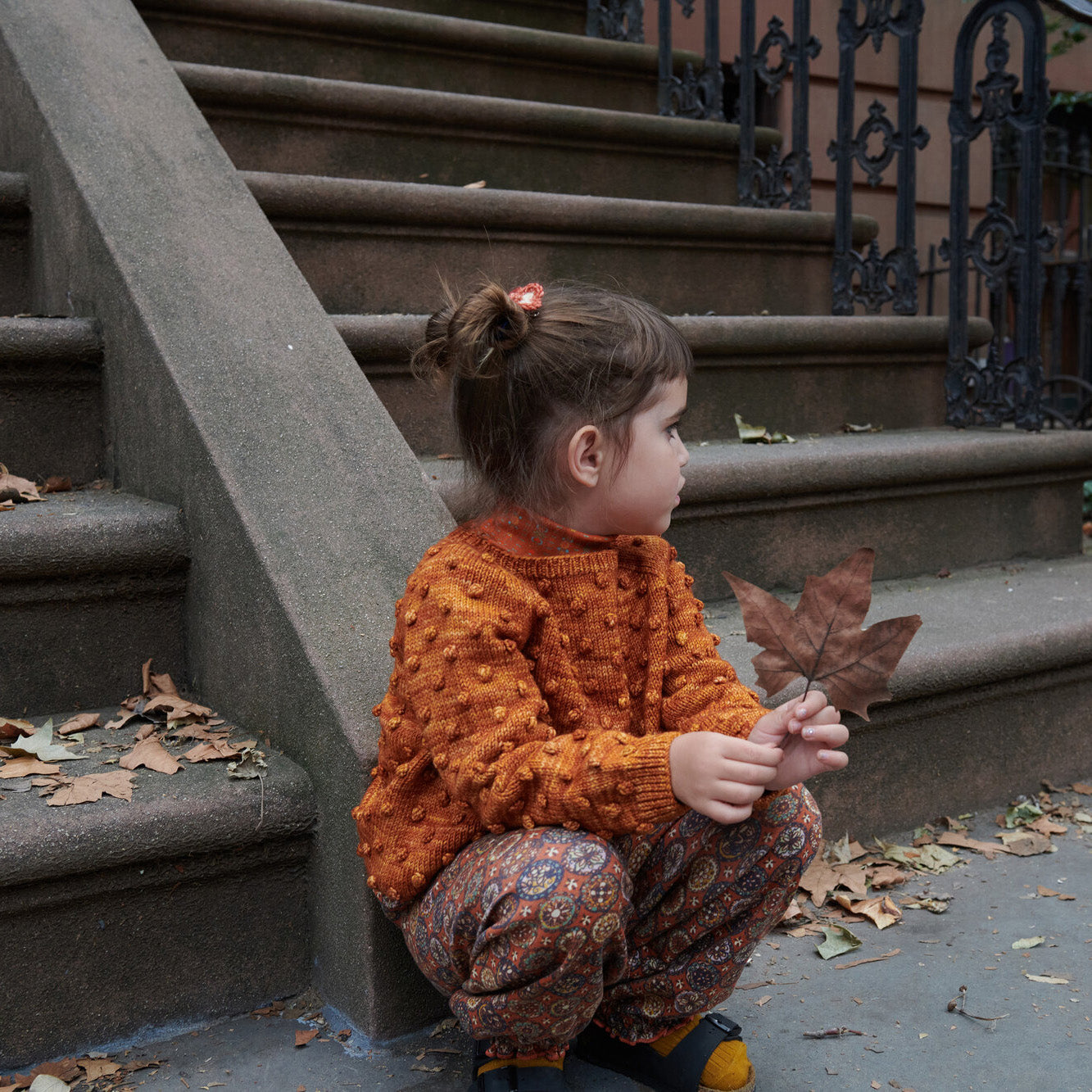 Girls Caramel Popcorn Wool Sweater