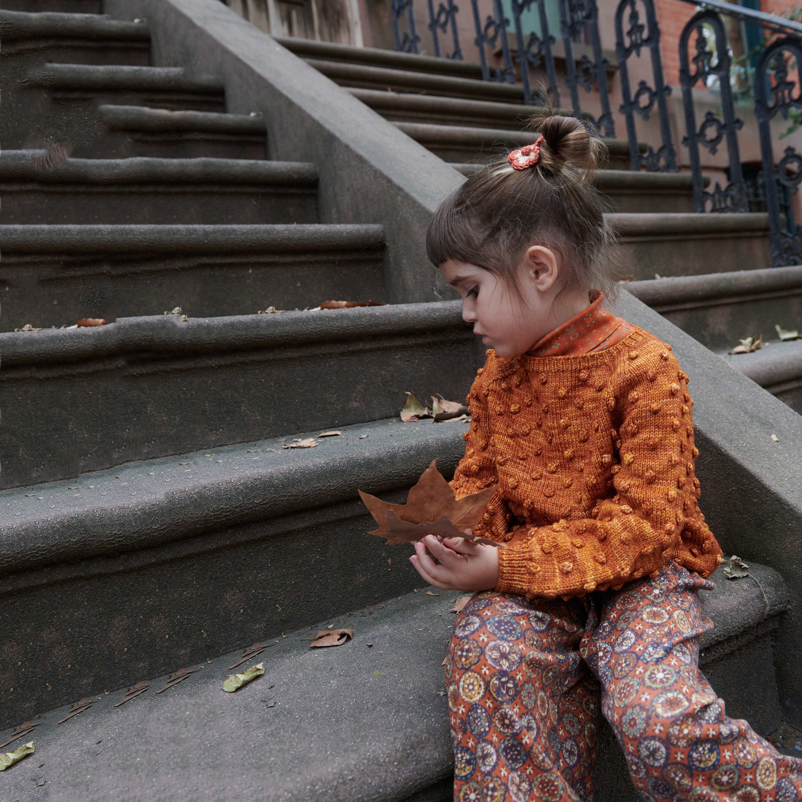 Girls Caramel Popcorn Wool Sweater