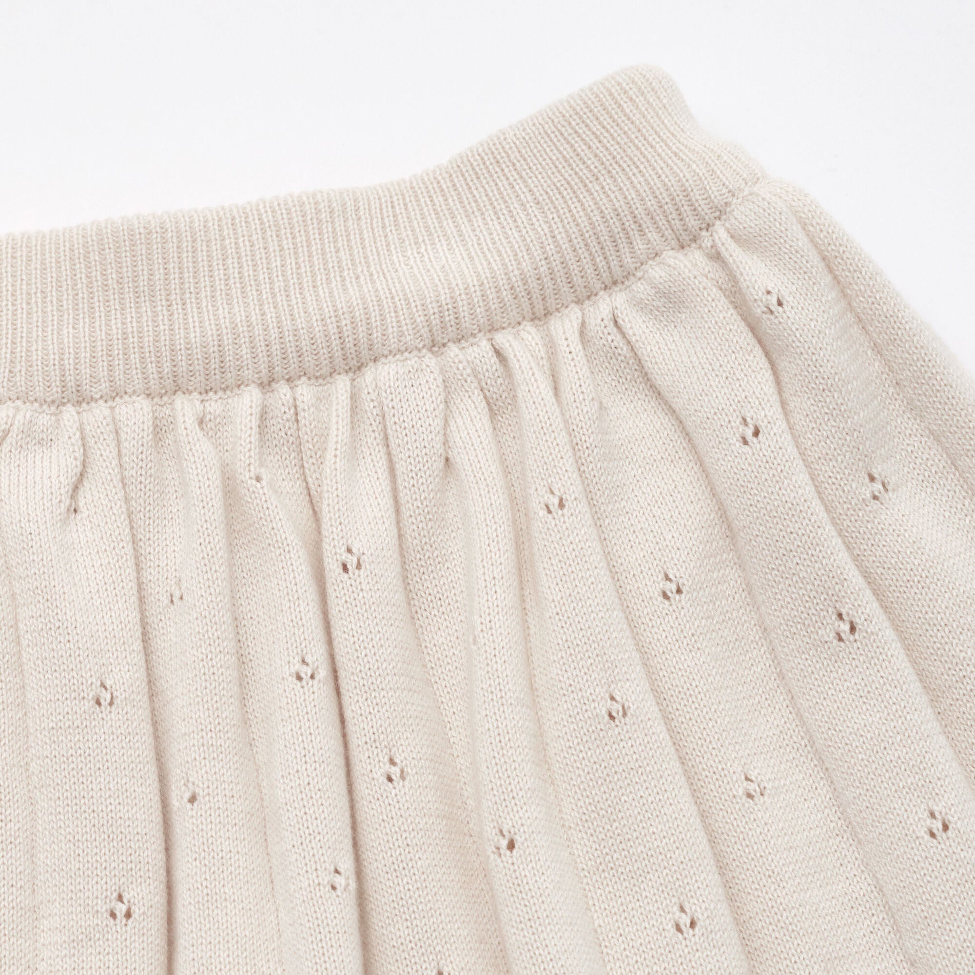 Girls Beige Knit Skirt