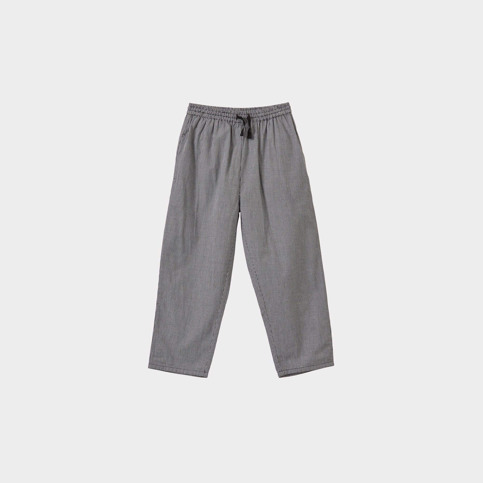 Boys & Girls Black Check Cotton Trousers