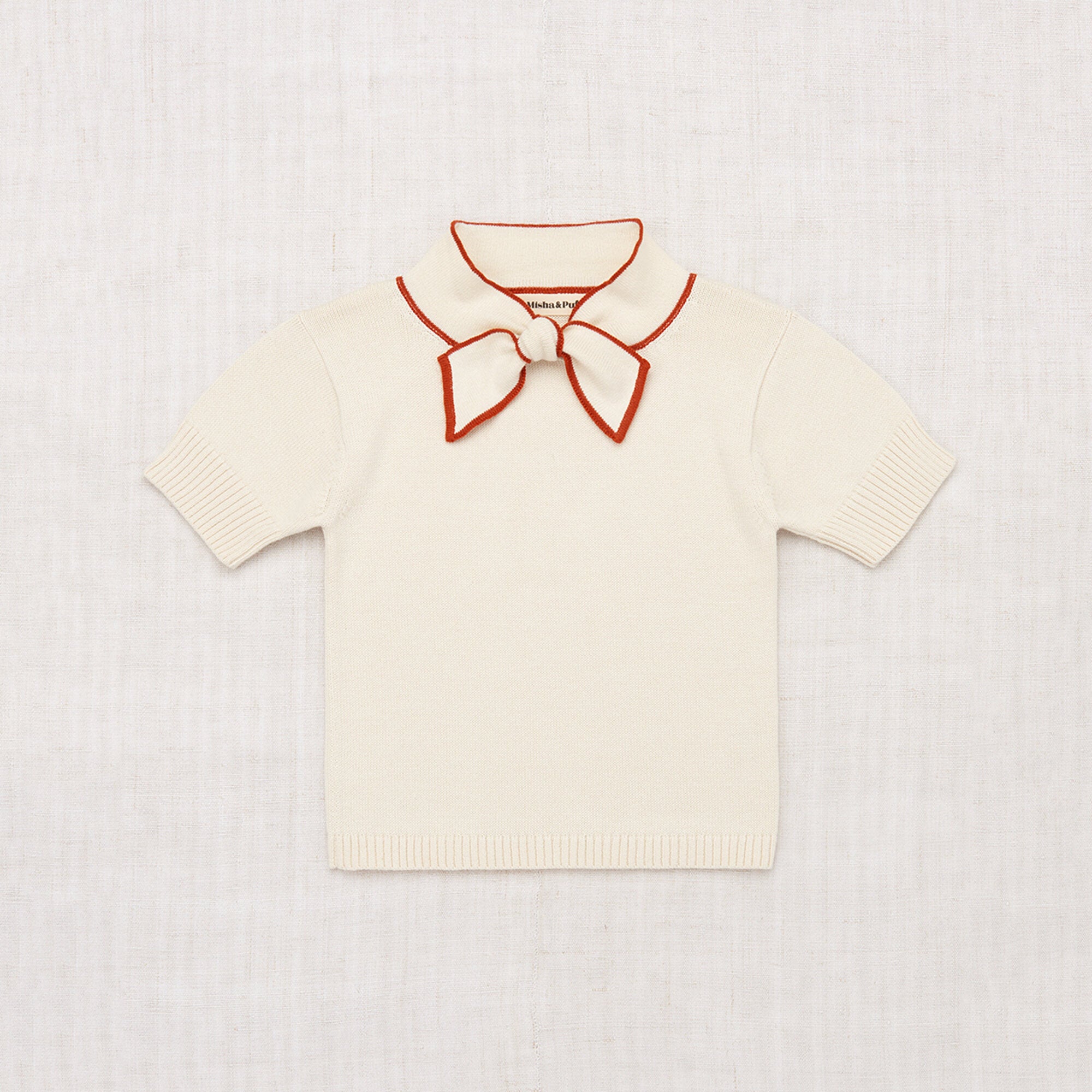 Boys & Girls White Bow Cotton Sweater