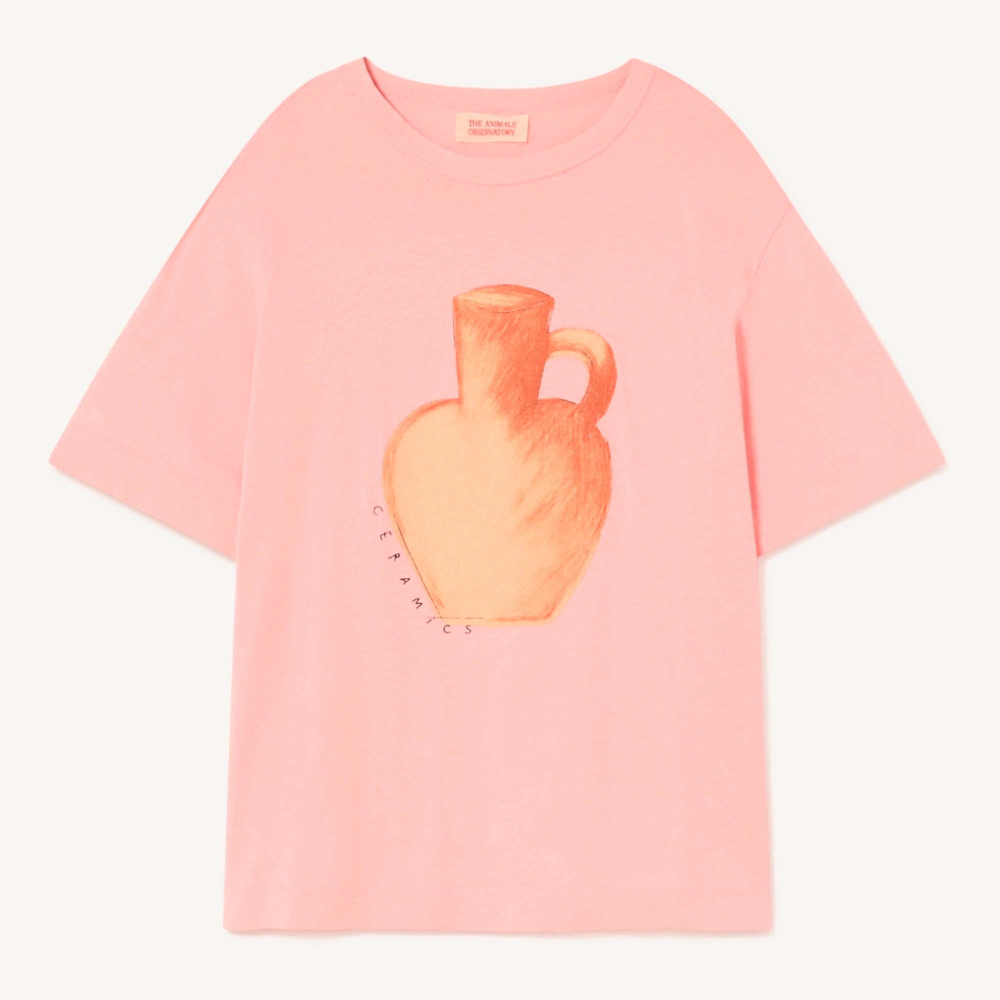 Boys & Girls Pink Printed Cotton T-Shirt