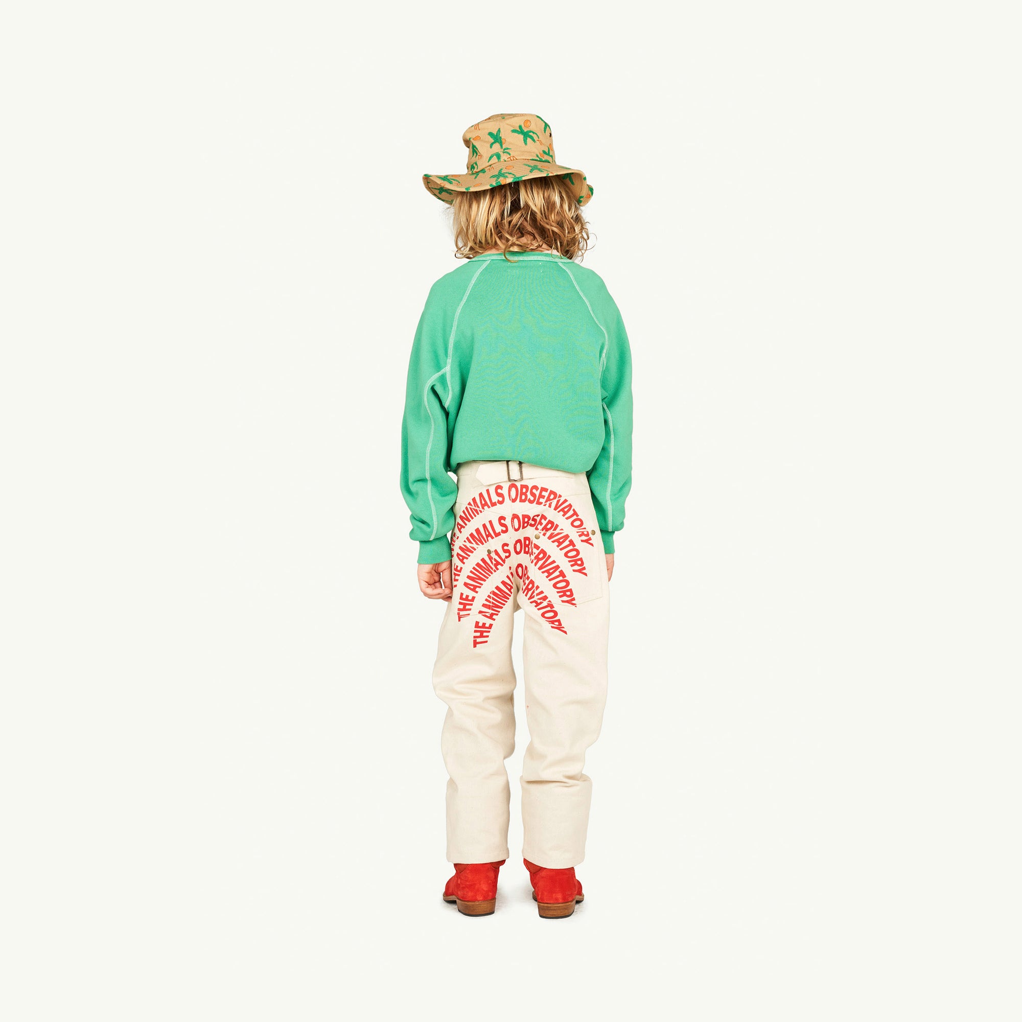 Boys & Girls Green Printed Cotton Sweatshirt