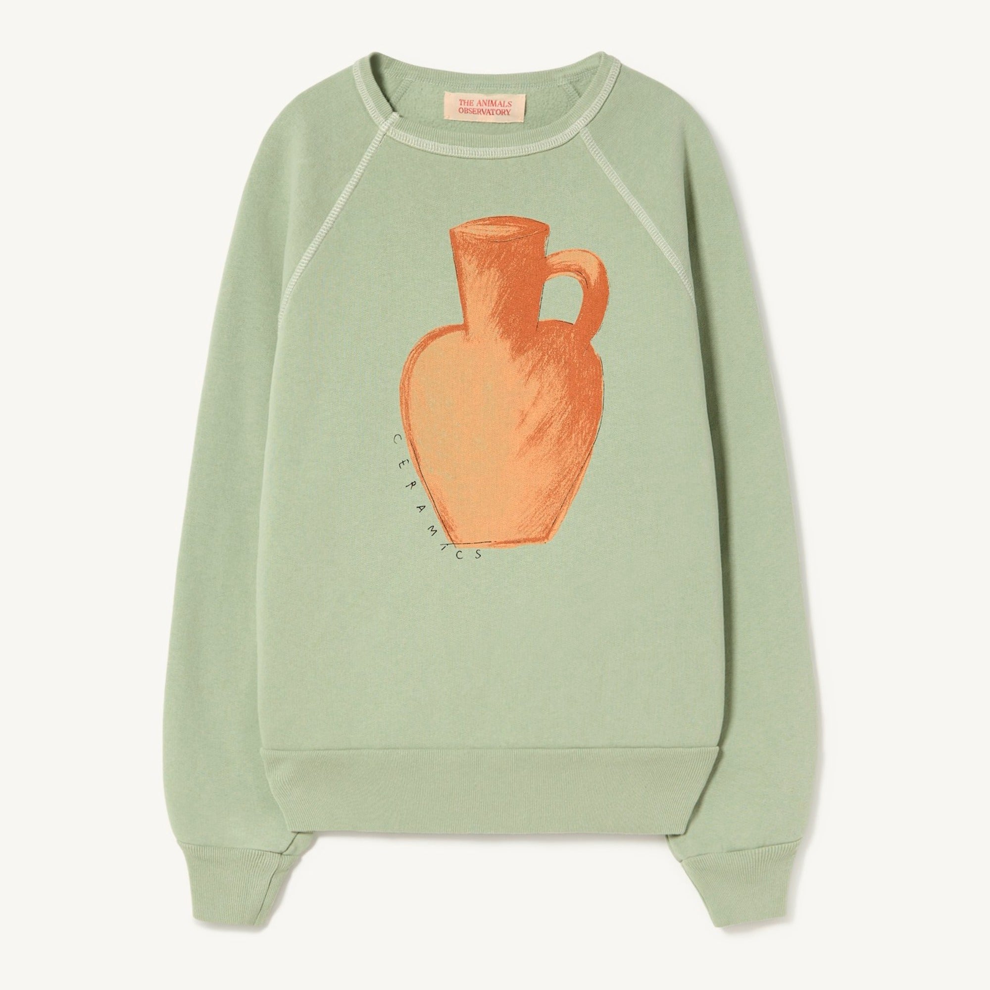 Boys & Girls Light Green Printed Cotton Sweatshirt