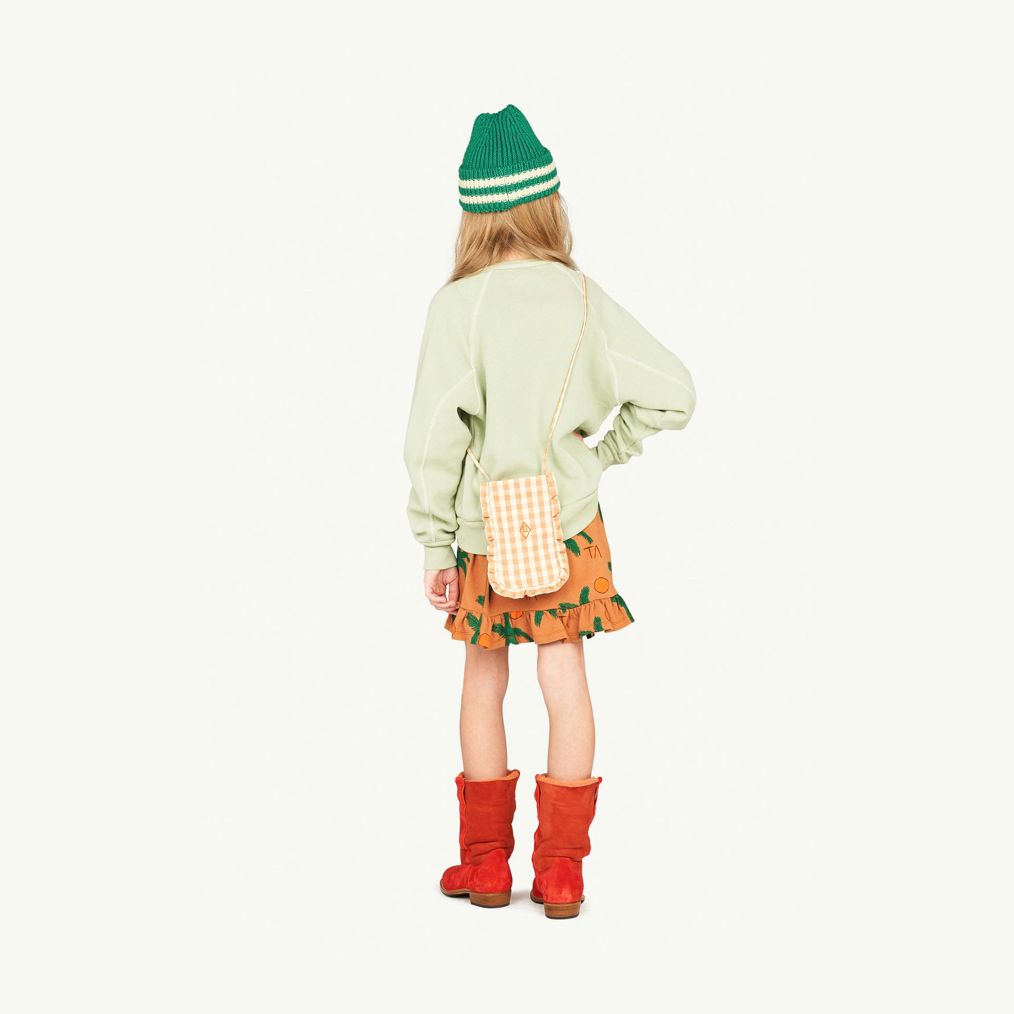 Boys & Girls Light Green Printed Cotton Sweatshirt