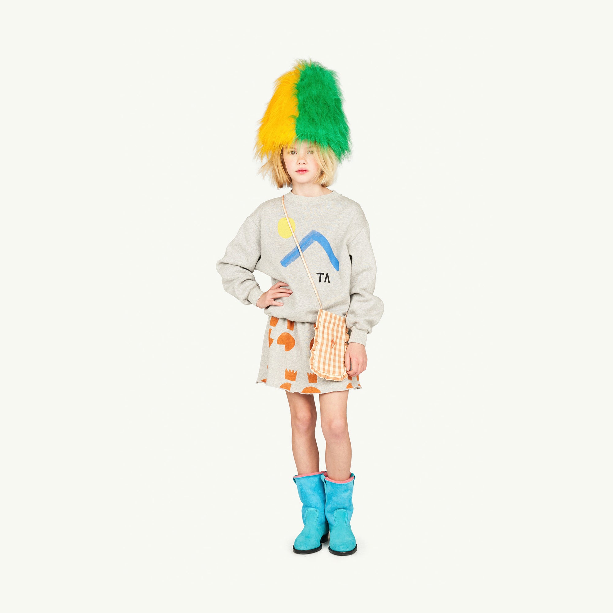 Boys & Girls Grey Printed Cotton Sweatshirt