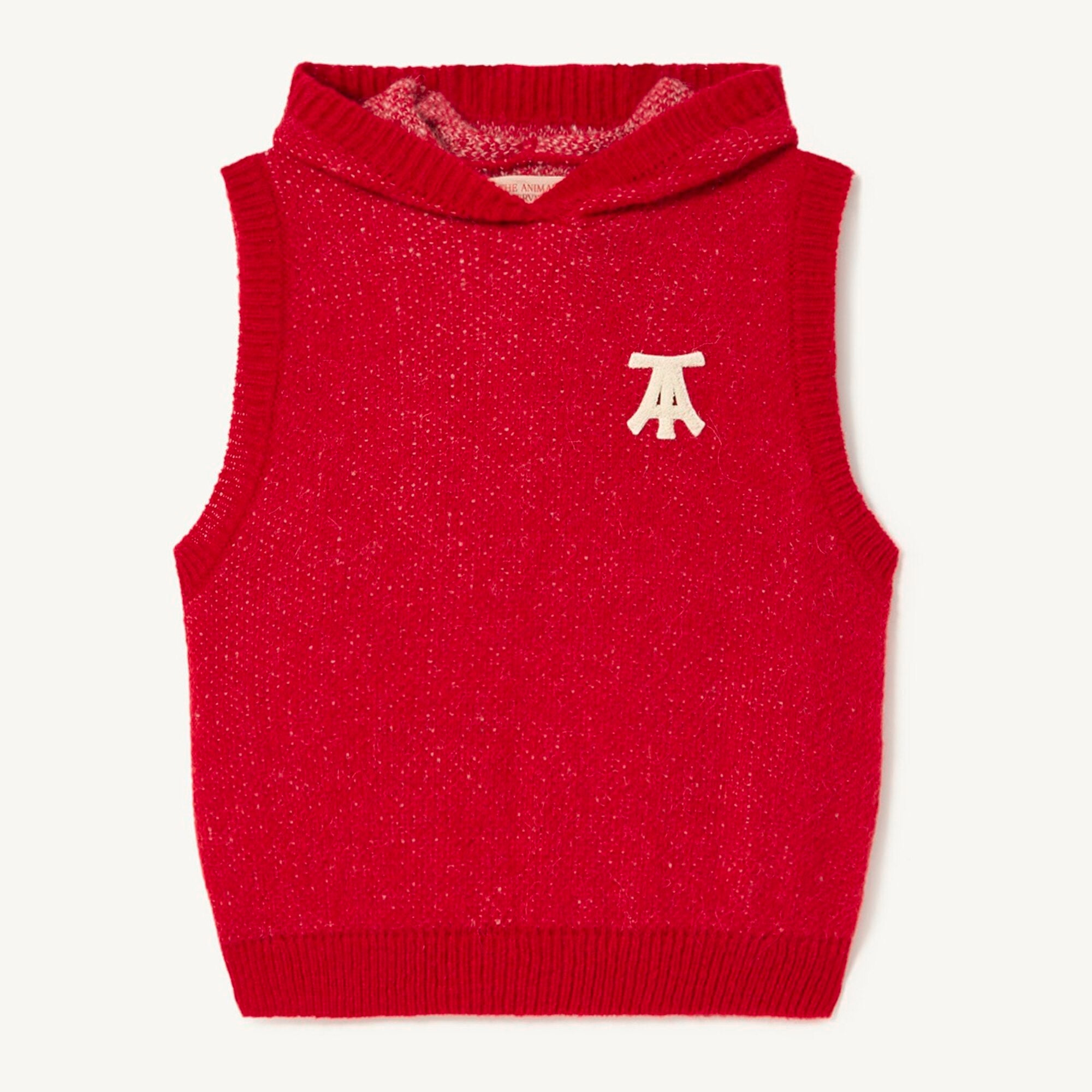 Boys & Girls Red Logo Hooded Vest
