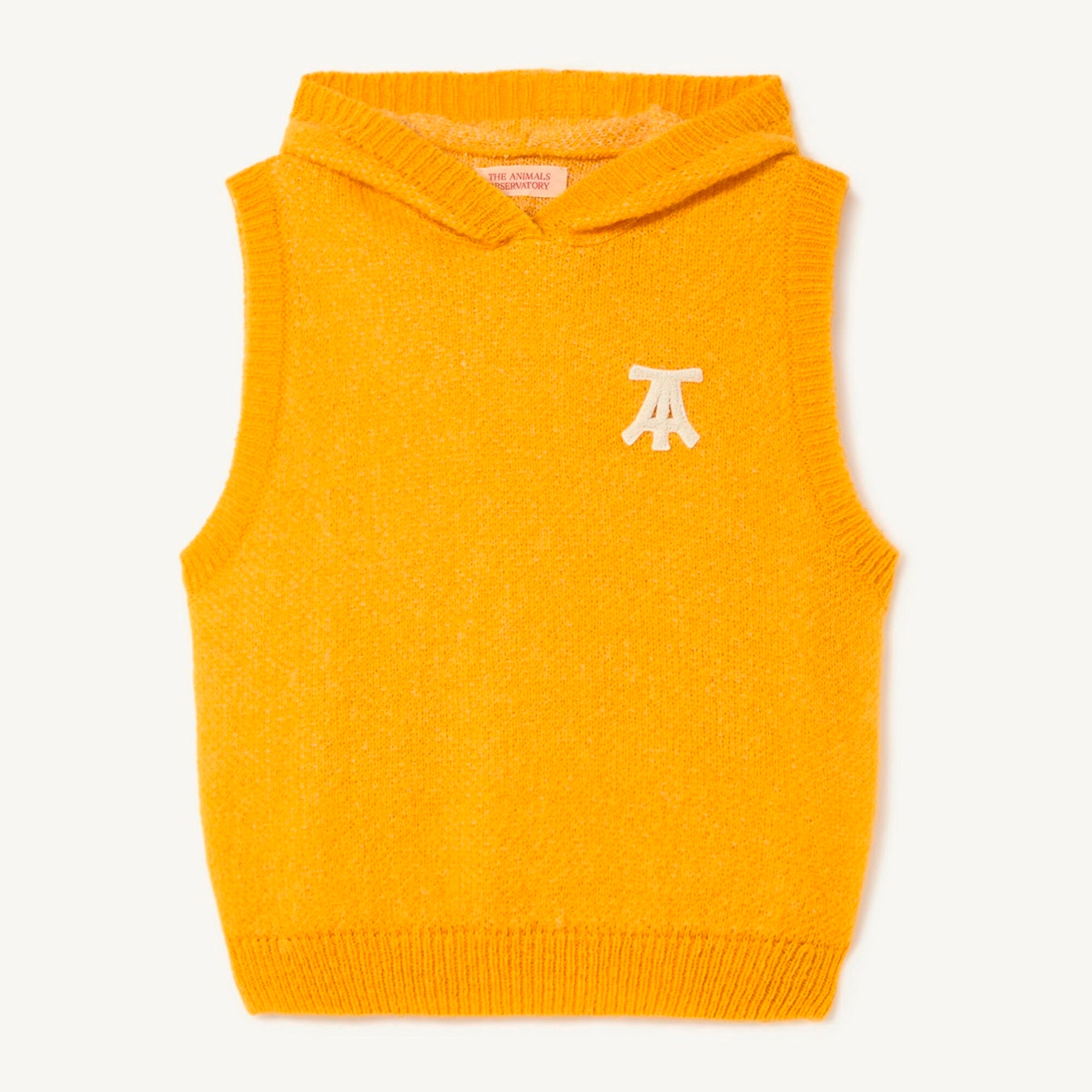 Boys & Girls Yellow Logo Hooded Vest