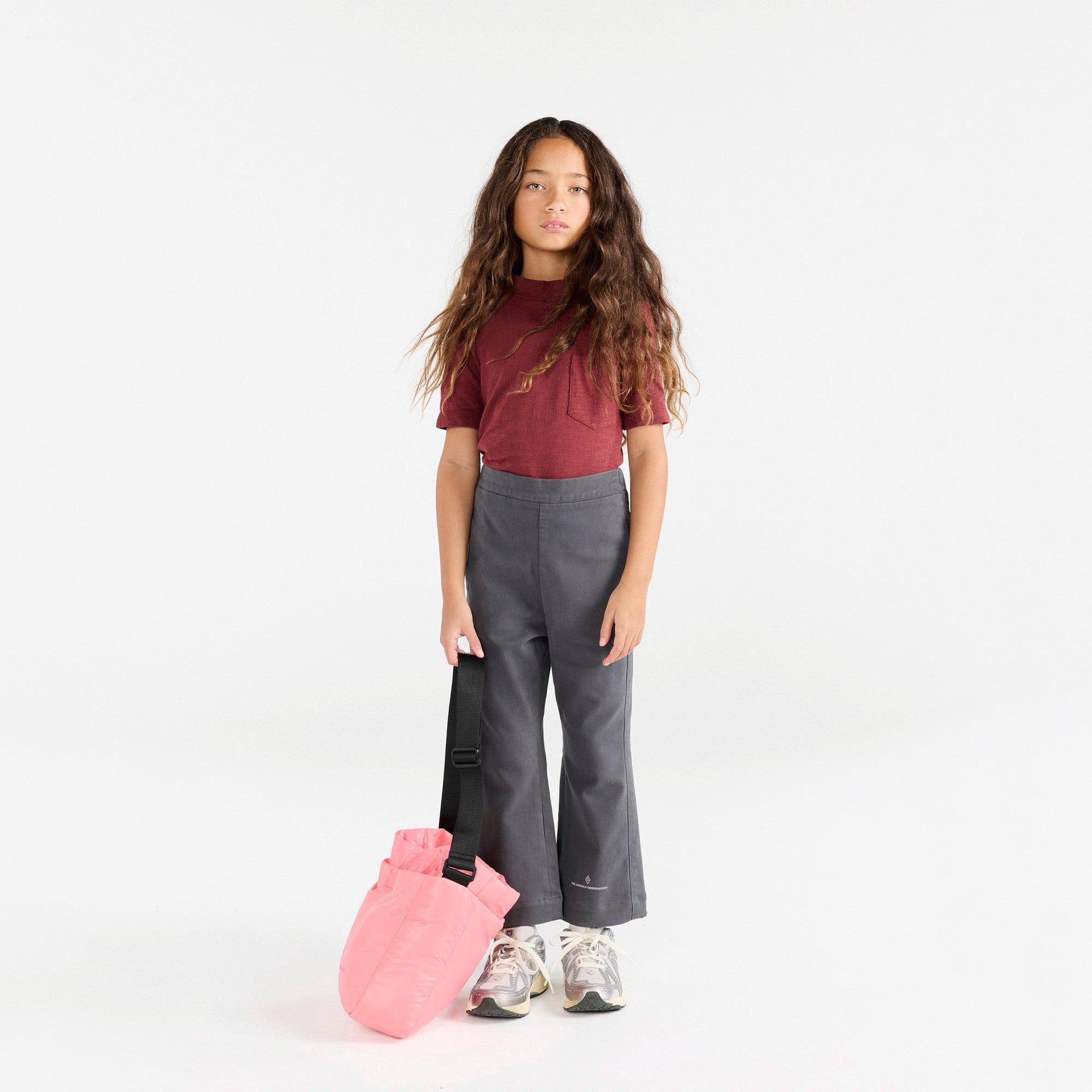 Girls Dark Grey Cotton Trousers