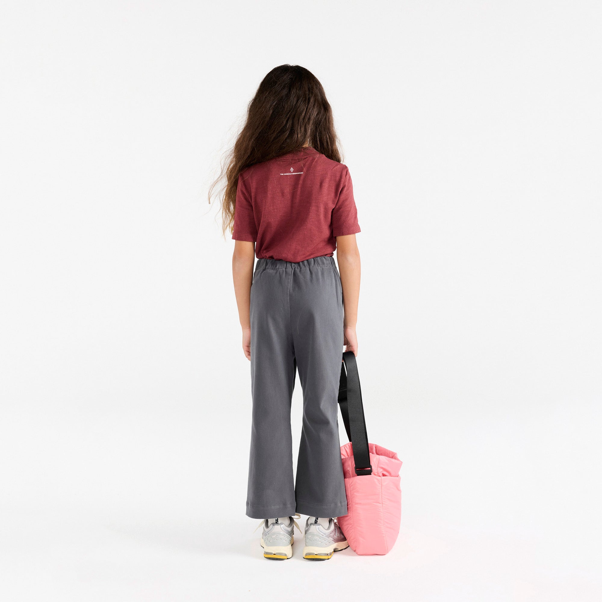 Girls Dark Grey Cotton Trousers