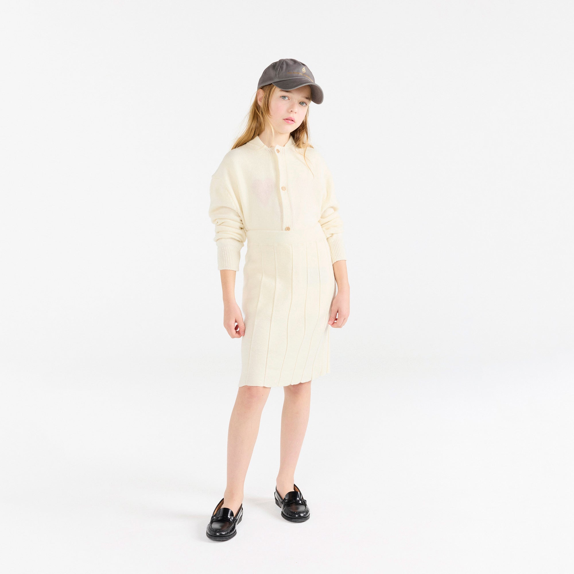Boys & Girls Dark Grey Logo Cotton Cap