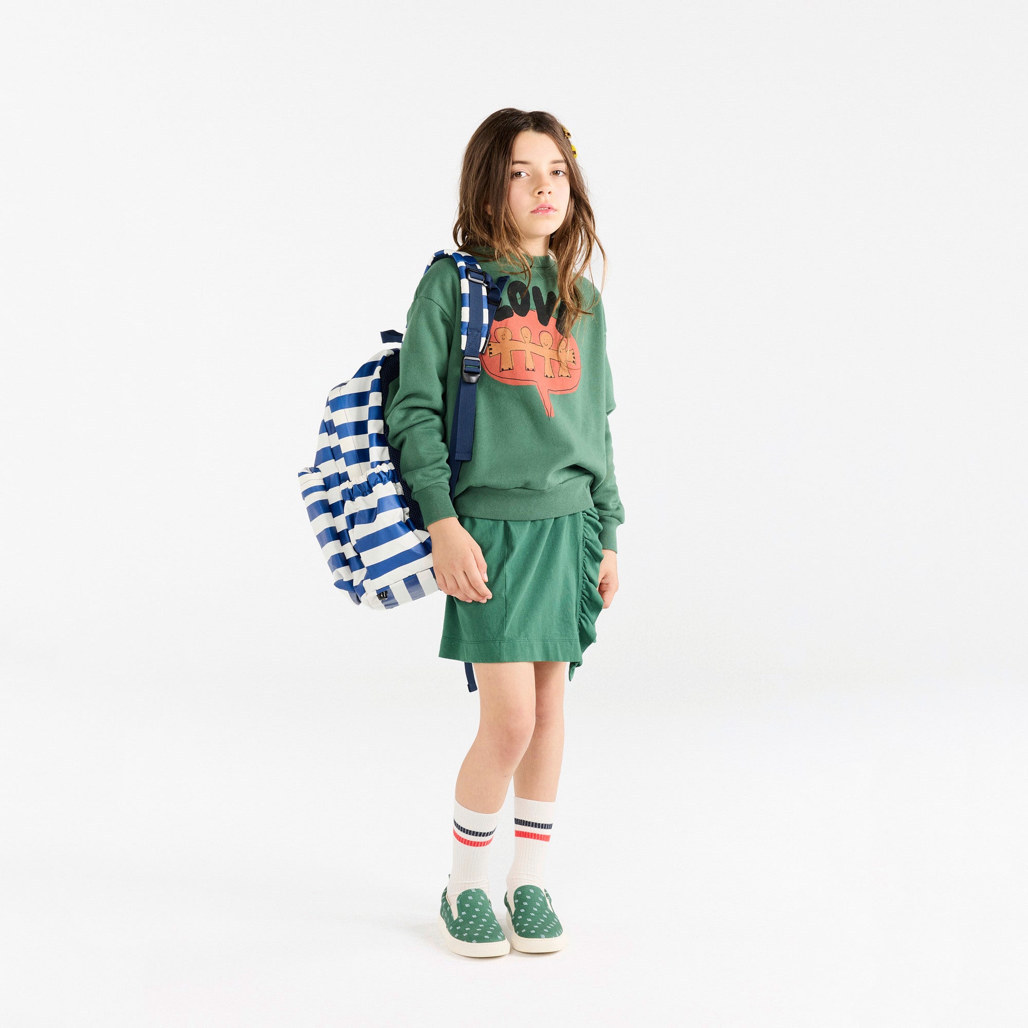 Boys & Girls White Logo Cotton Socks